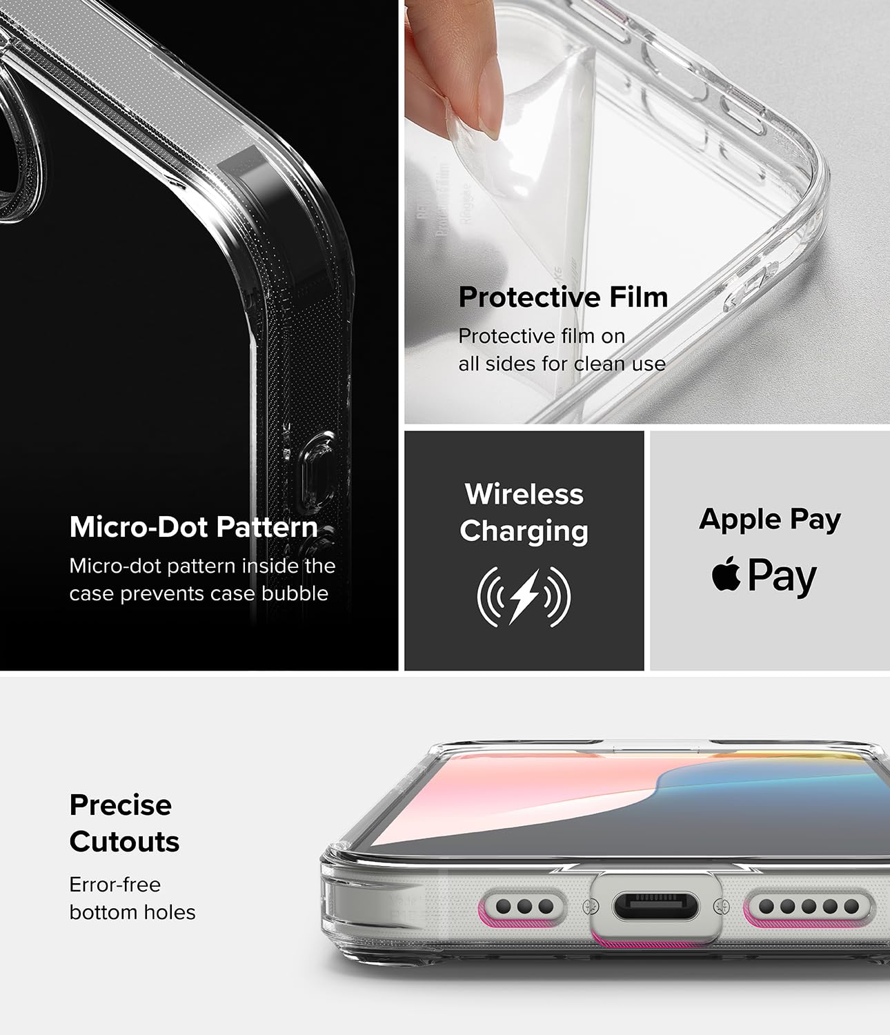 Foto 7 | Funda Para Teléfono Ringke Fusion Compatible Con Iphone 16e, Transparente - Venta Internacional.