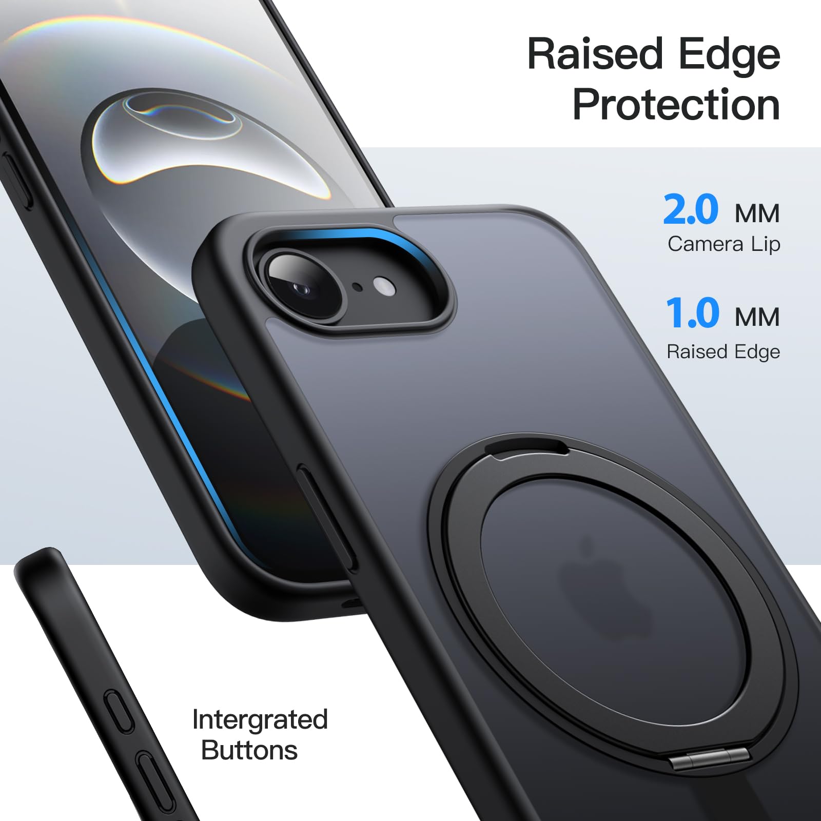 Foto 6 | Funda De Teléfono Jetech Con Anillo Giratorio De 360° Para Iphone 16e, 6.1 Pulgadas, 2025 - Venta Internacional.