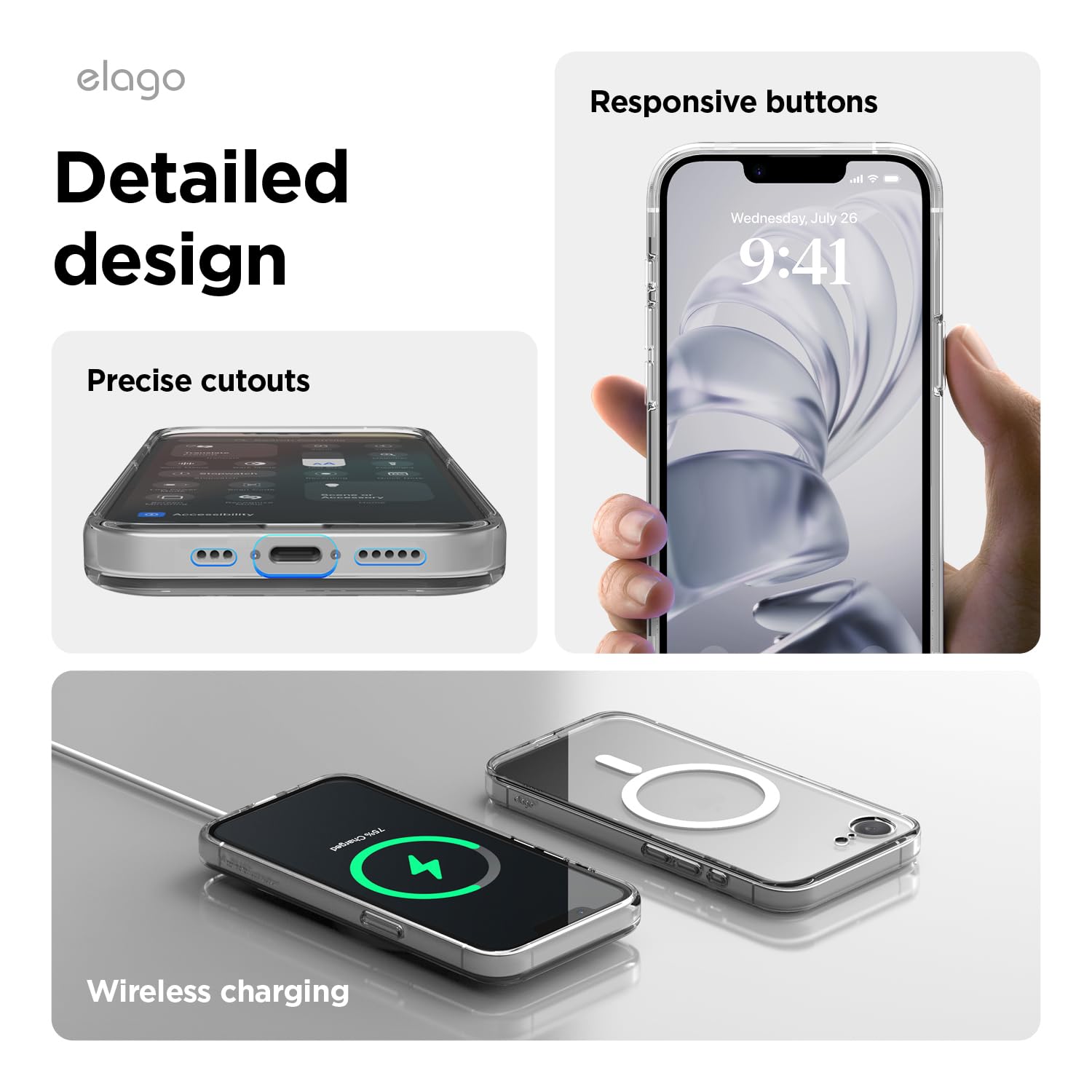 Foto 7 | Funda Híbrida Magnética Compatible Con Elago Para Iphone 16e, Transparente - Venta Internacional.