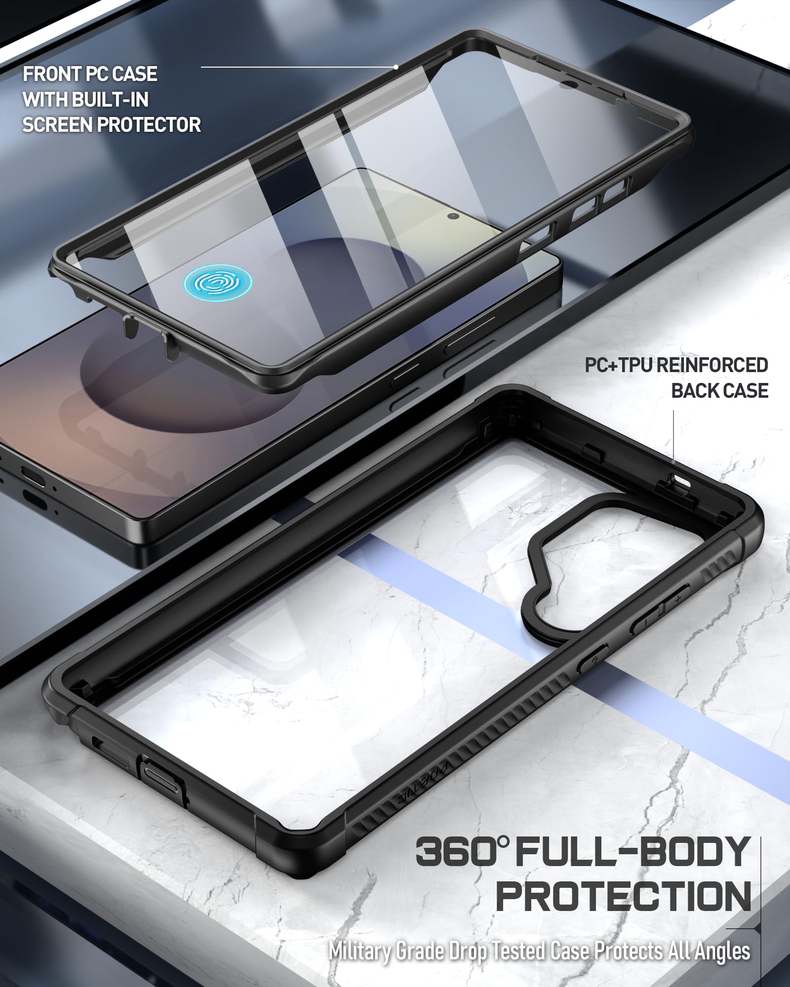 Foto 5 pulgar | Funda De Teléfono Poetic Guardian Para Samsung Galaxy S25 Ultra 5g - Venta Internacional.