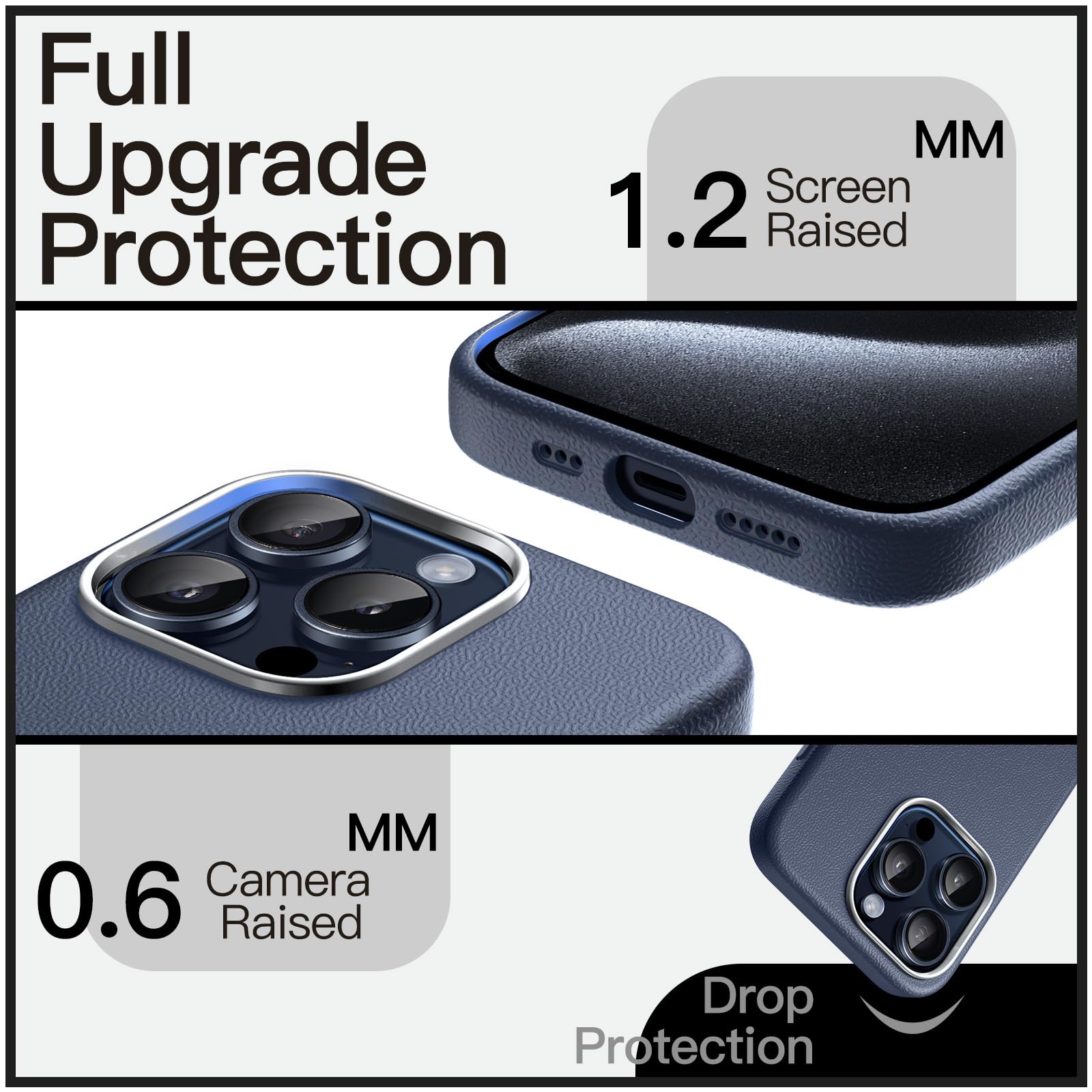 Foto 6 | Funda Jetech Slim Para Iphone 15 Pro De 6,1 Pulgadas, Tpu Azul - Venta Internacional.