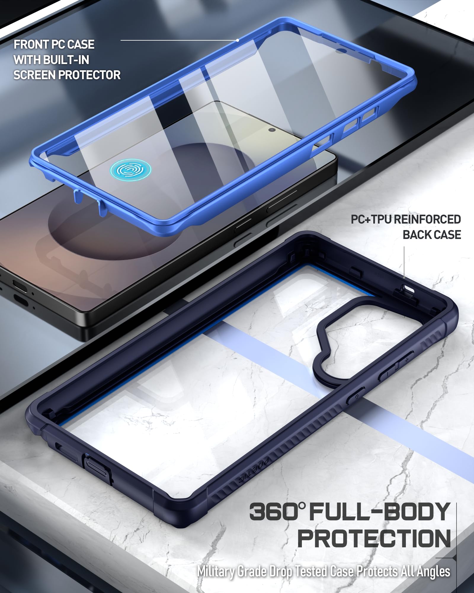 Foto 5 pulgar | Funda De Teléfono Poetic Guardian Para Samsung Galaxy S25 Ultra 5g - Venta Internacional.