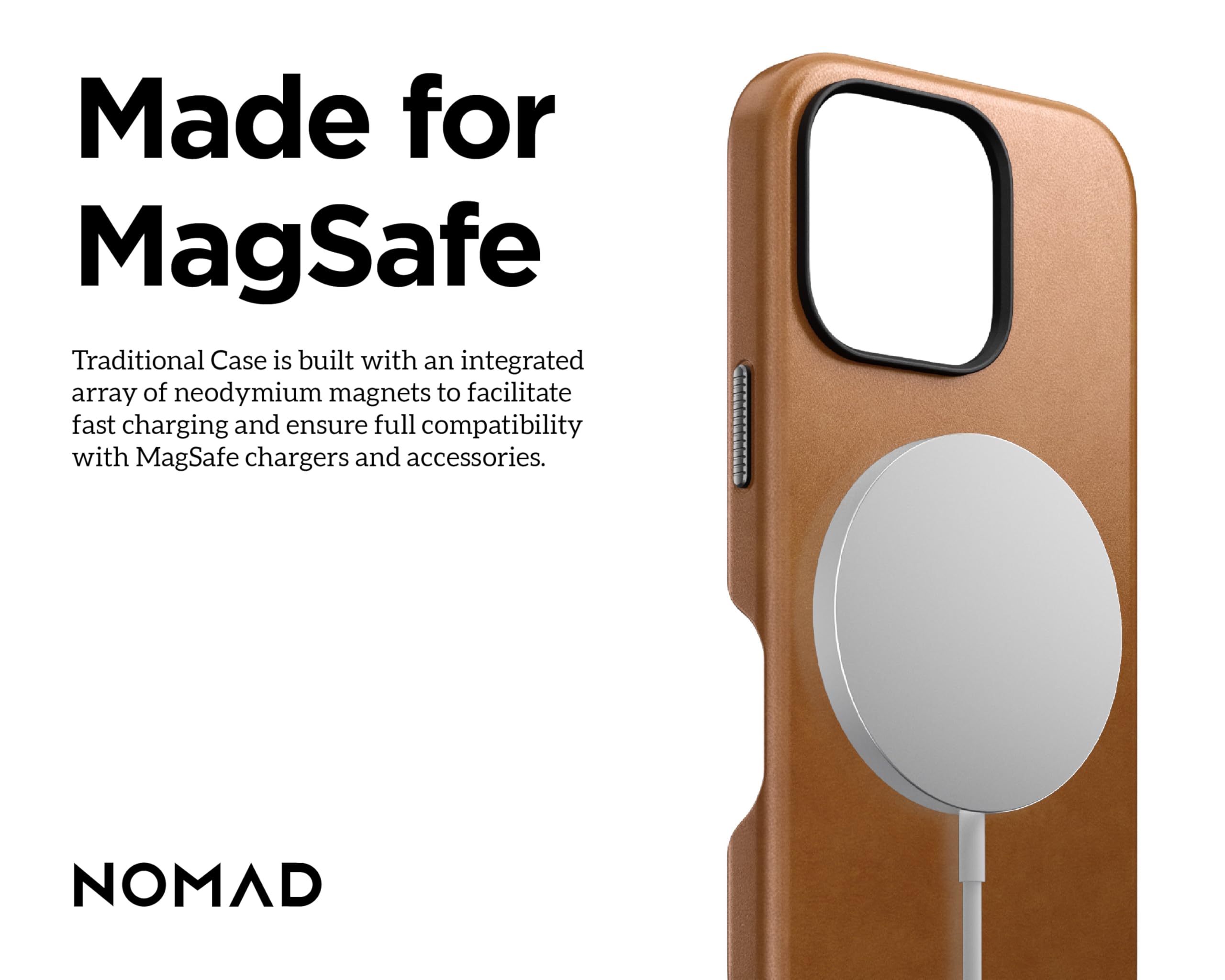 Foto 6 pulgar | Funda De Piel Nomad Iphone 16 Pro Max English Tan Magsafe - Venta Internacional.