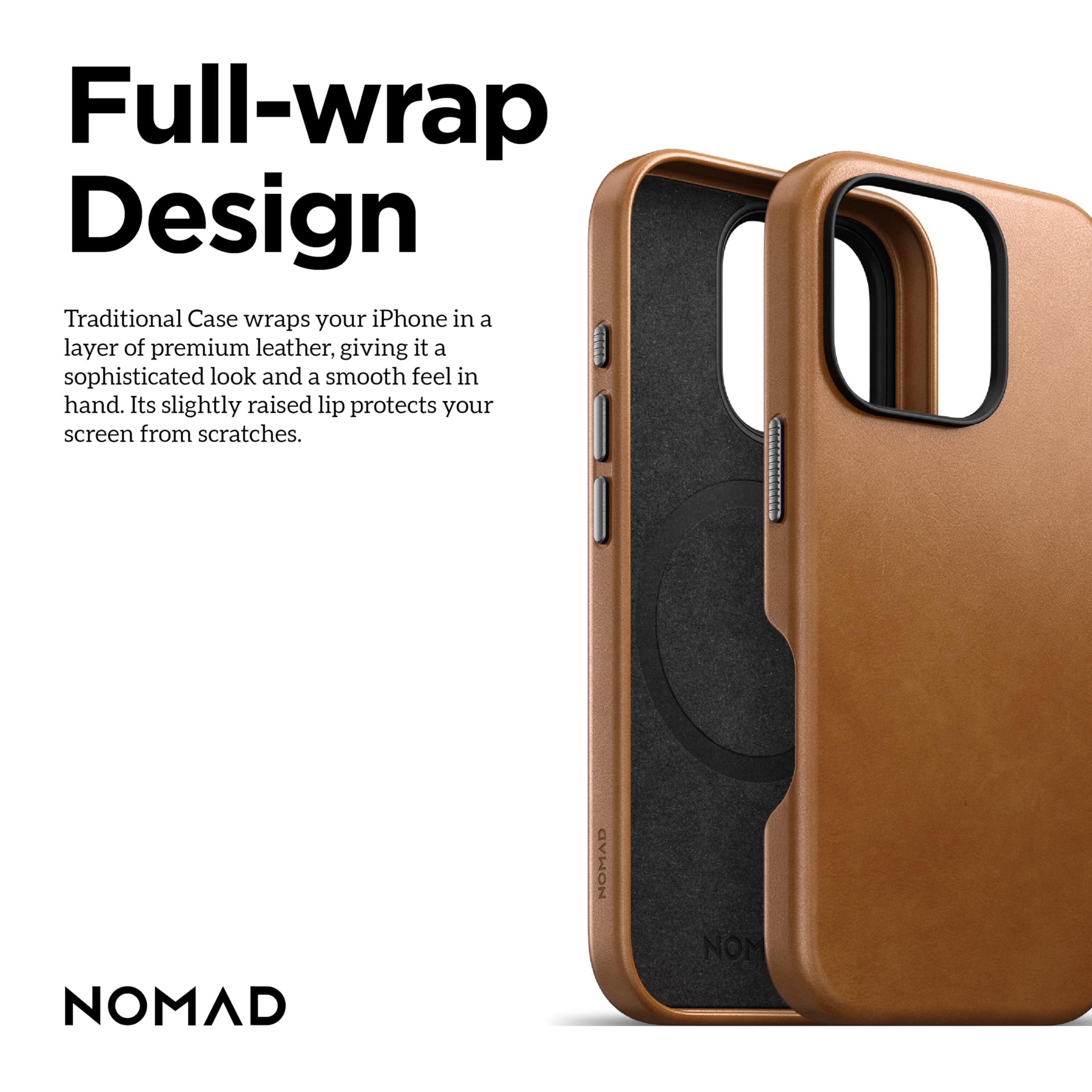 Foto 7 pulgar | Funda De Piel Nomad Iphone 16 Pro Max English Tan Magsafe - Venta Internacional.