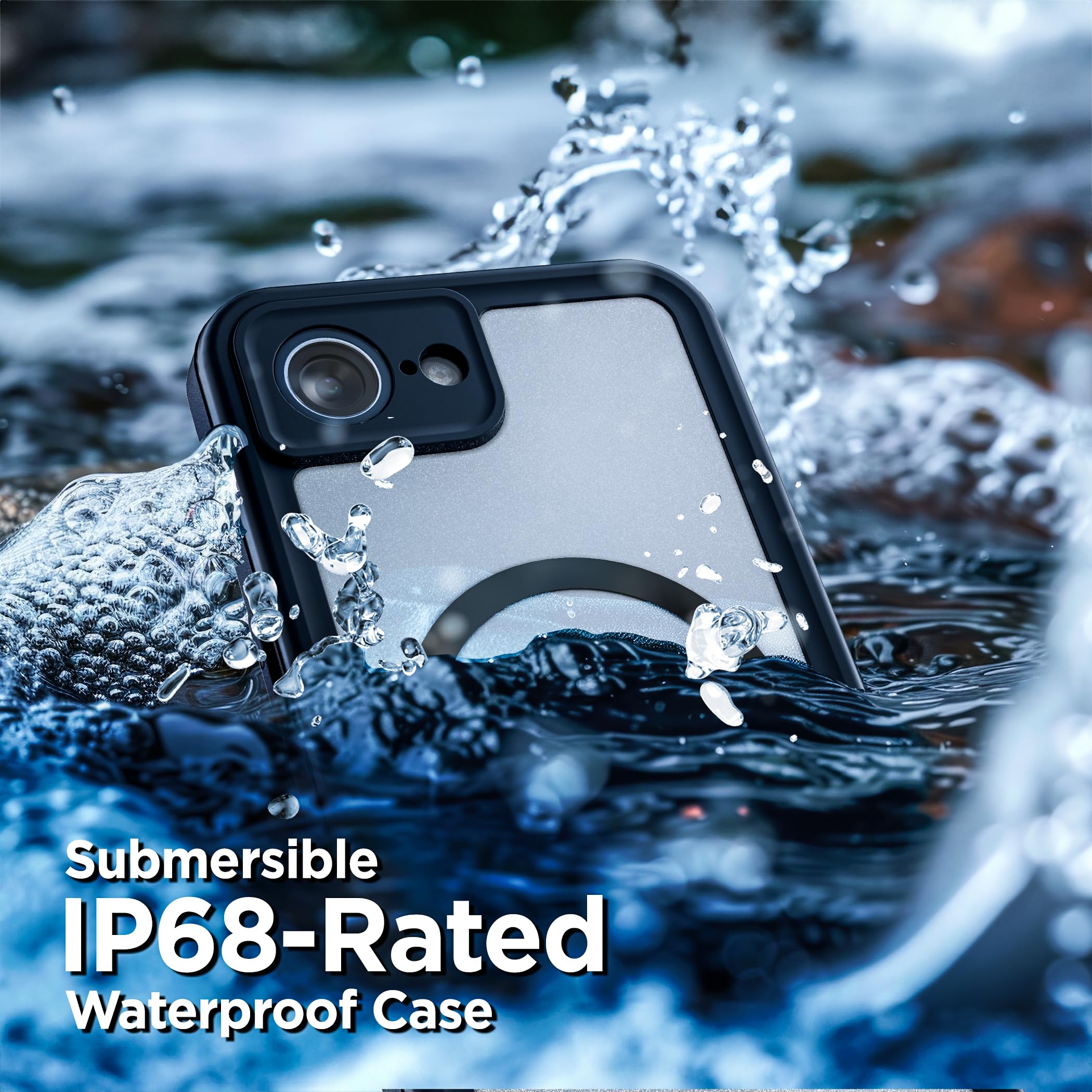 Foto 3 pulgar | Funda Impermeable Para Iphone 16e (2025) Transparente - Venta Internacional.