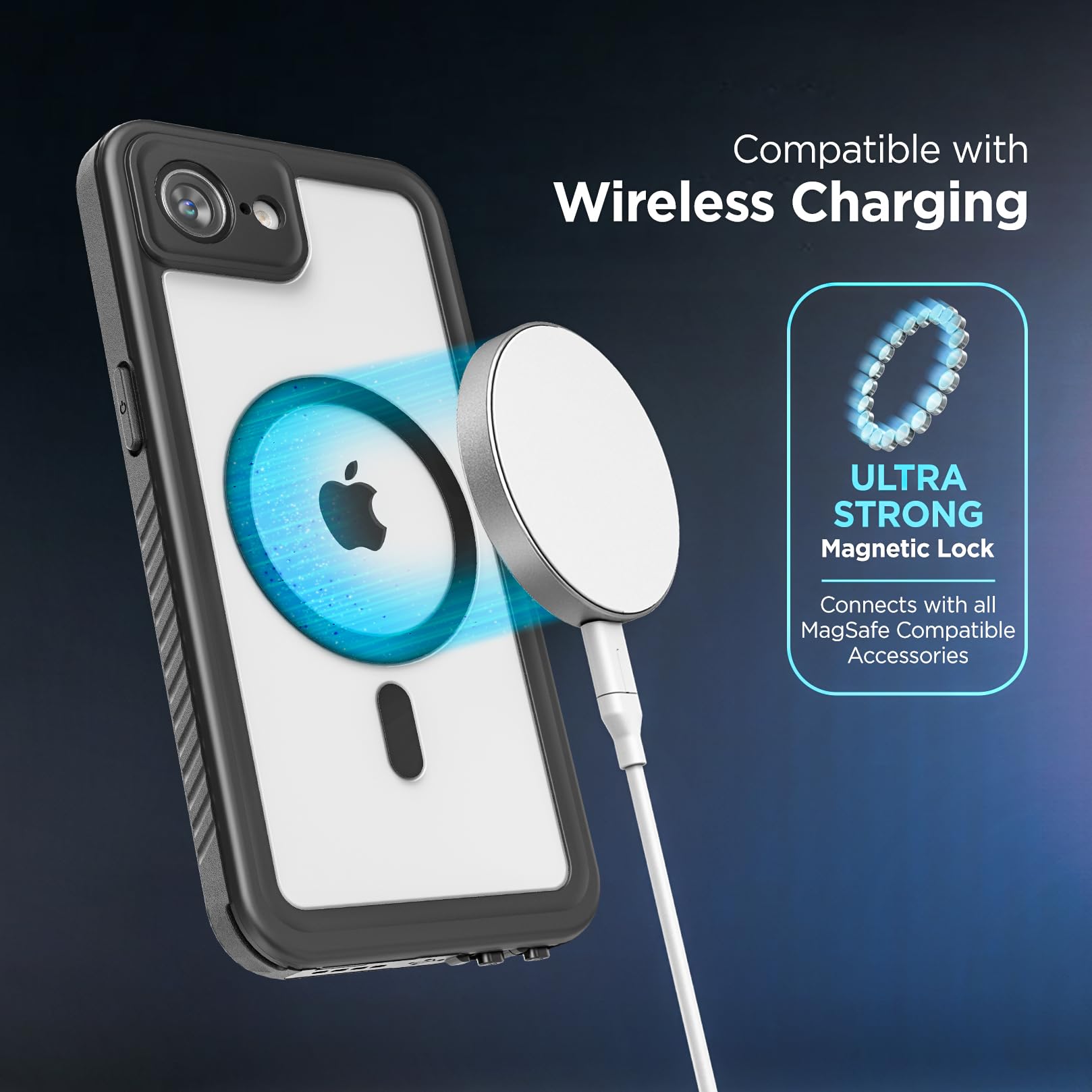 Foto 3 | Funda Impermeable Para Iphone 16e (2025) Transparente - Venta Internacional.