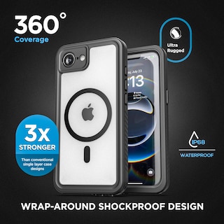 Foto 4 | Funda Impermeable Para Iphone 16e (2025) Transparente - Venta Internacional.