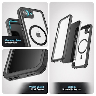 Foto 7 | Funda Impermeable Para Iphone 16e (2025) Transparente - Venta Internacional.
