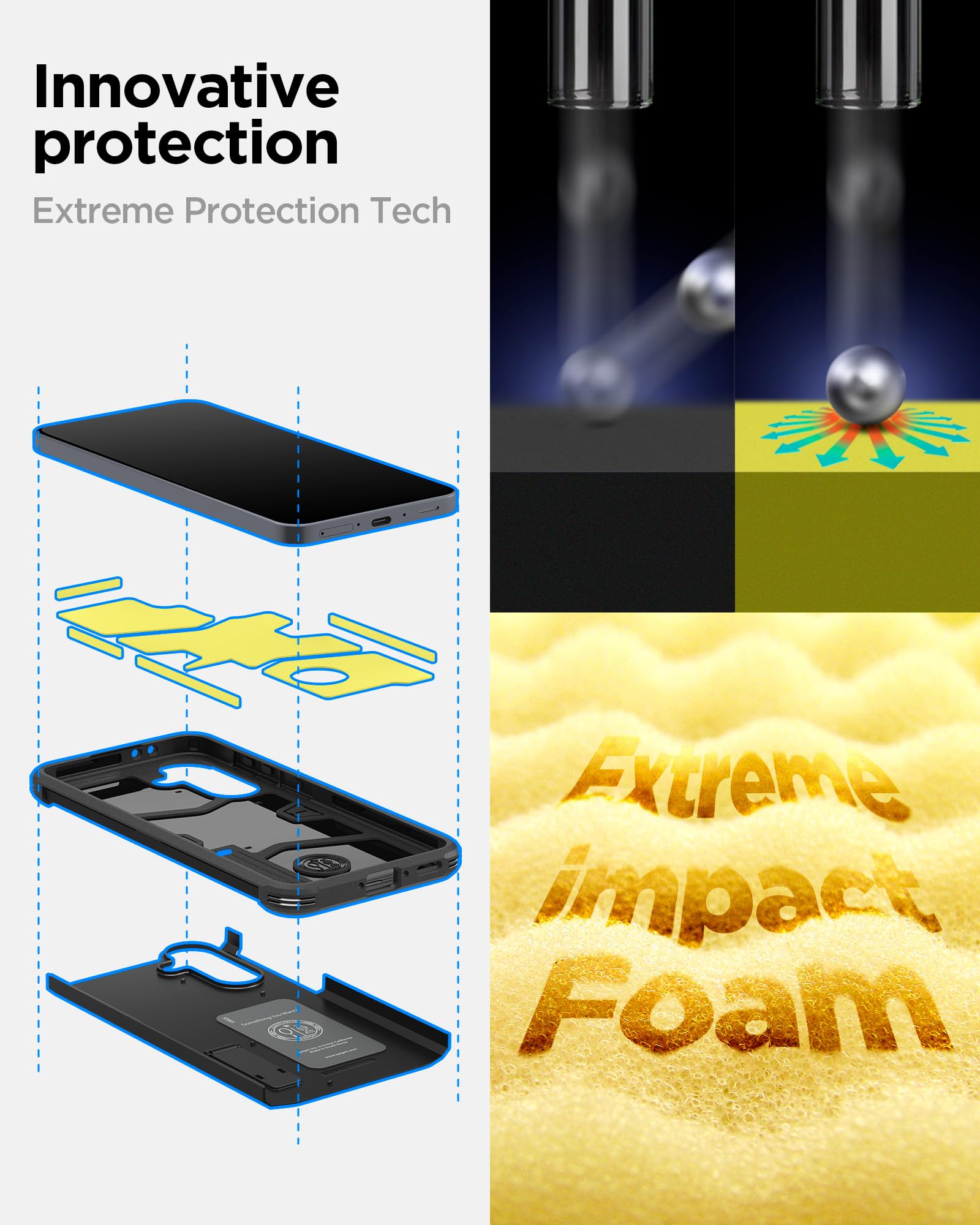 Foto 5 pulgar | Funda De Teléfono Spigen Tough Armor Para Samsung Galaxy A36 5g - Venta Internacional.