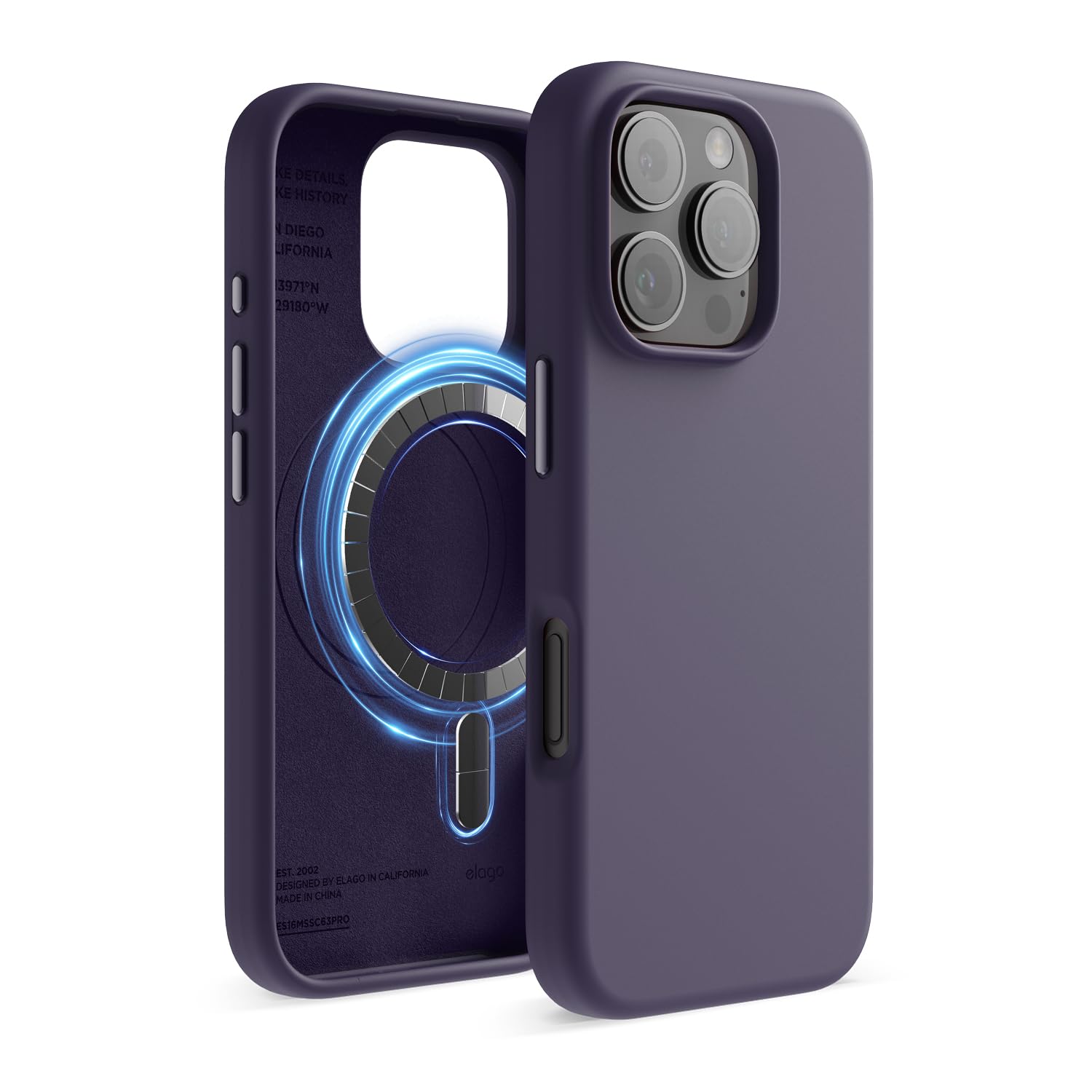 Foto 2 pulgar | Funda De Teléfono Elago Magnetic Silicone Para Iphone 16 Pro 6.3 - Venta Internacional.
