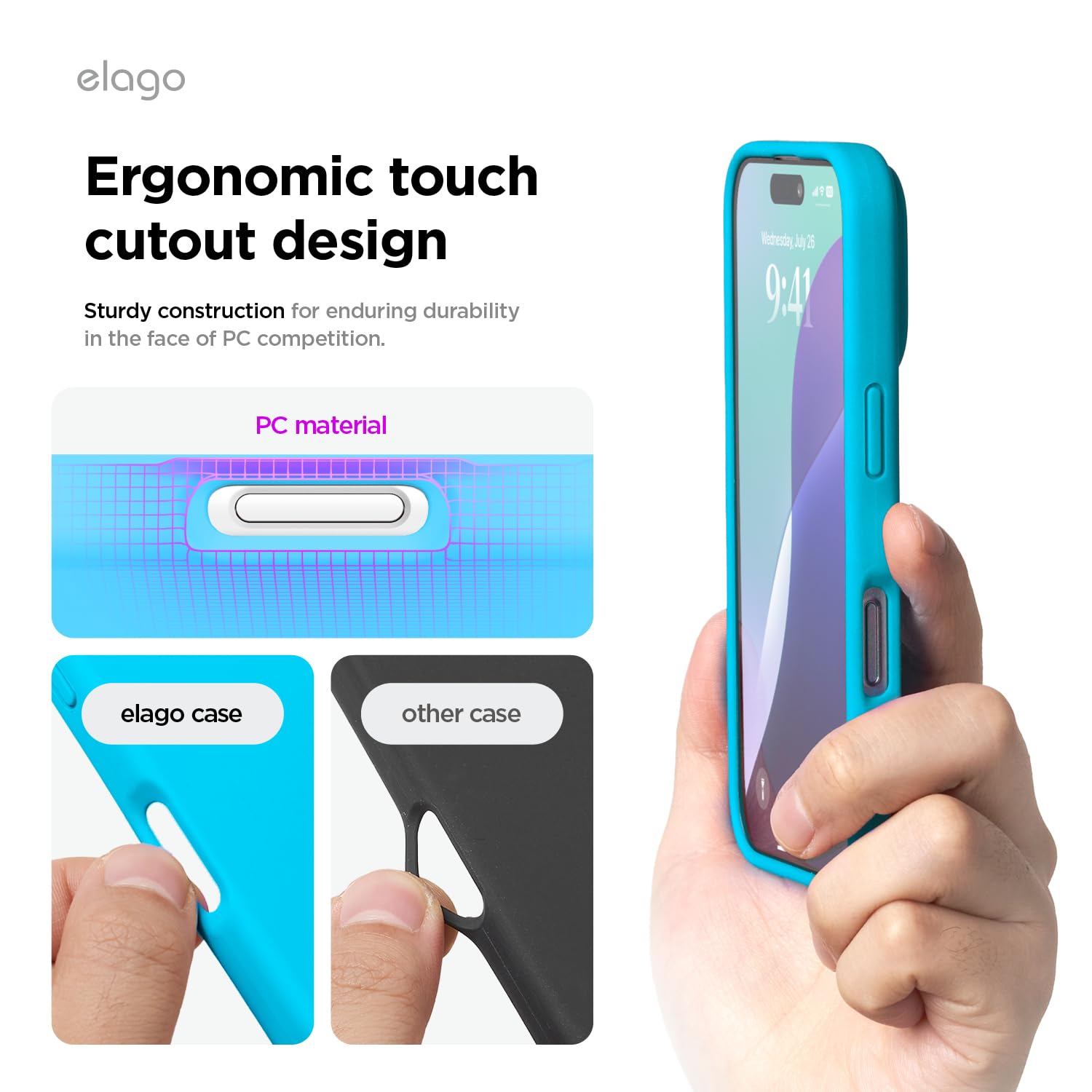 Foto 7 | Funda De Teléfono Elago Compatible Con Iphone 16 Pro Ocean Blue - Venta Internacional.