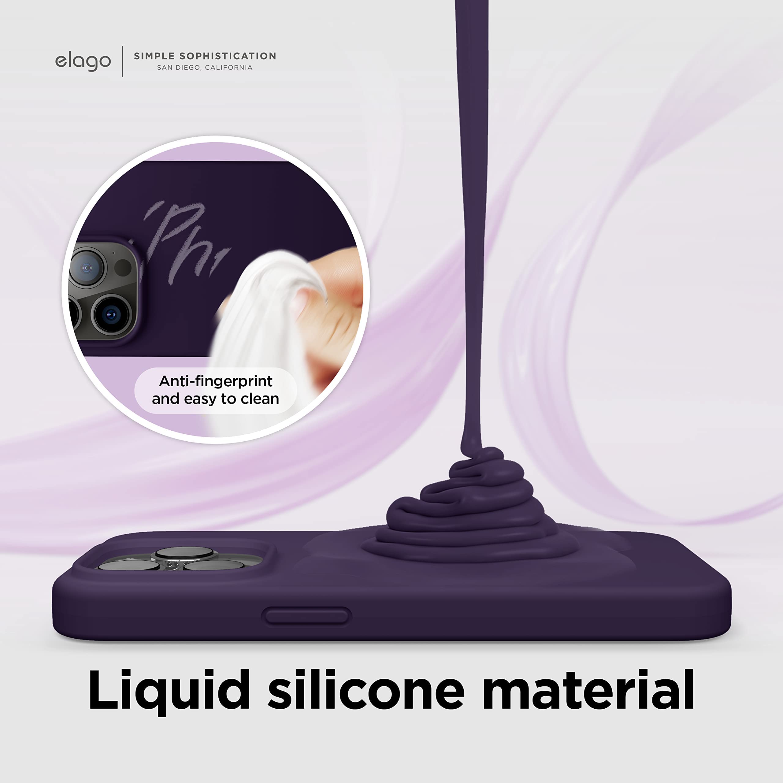Foto 4 | Funda De Teléfono Elago Compatible Con Iphone 14 Pro Silicone Purp - Venta Internacional.