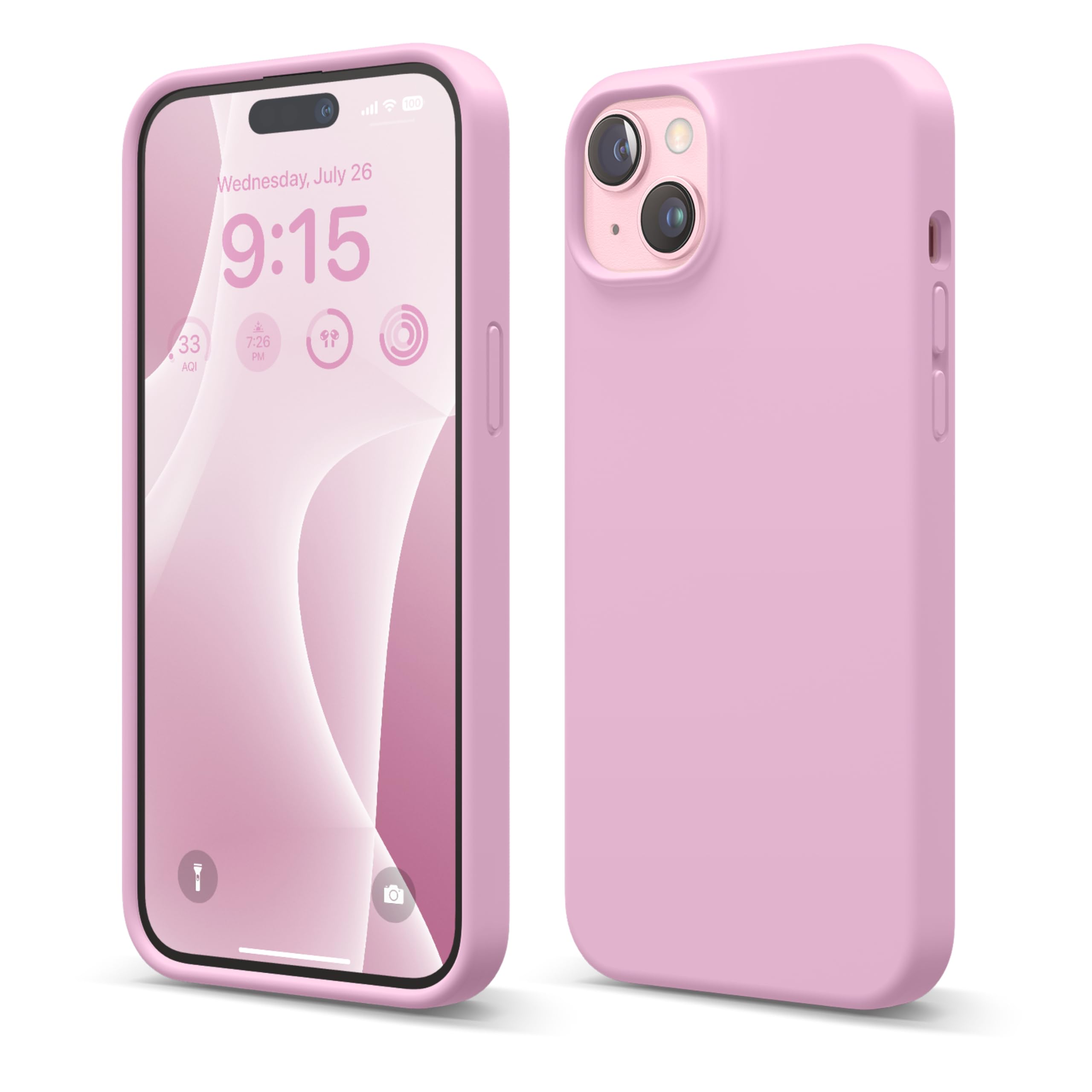 Funda De Silicona Líquida Elago Para Iphone 15 Plus, Color Rosa Intenso - Venta Internacional.