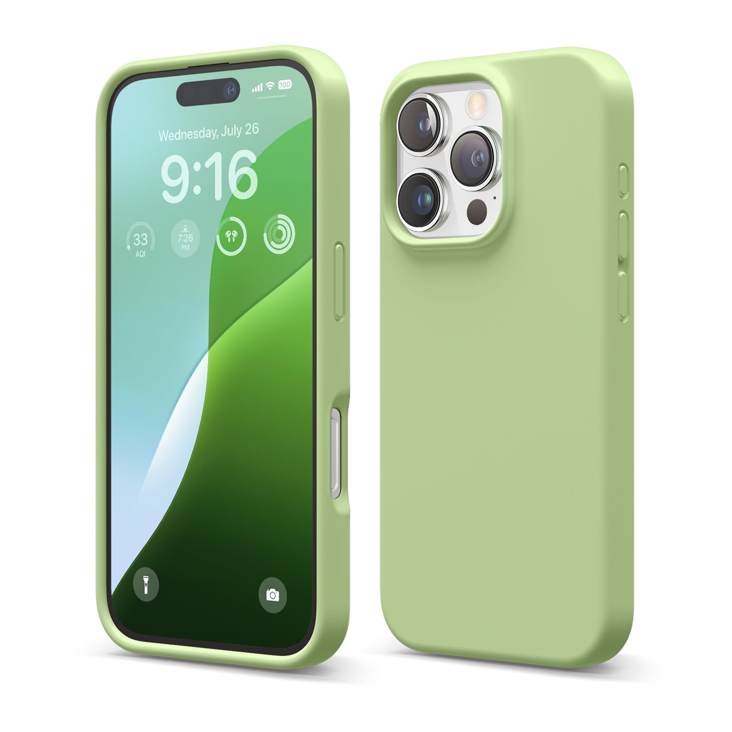 Foto 1 | Funda Para Teléfono Celago Compatible Con Iphone 16 Pro, Silicona, Color Verde - Venta Internacional.