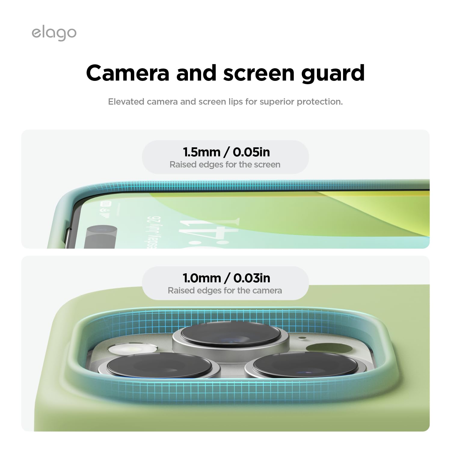 Foto 6 pulgar | Funda Para Teléfono Celago Compatible Con Iphone 16 Pro, Silicona, Color Verde - Venta Internacional.