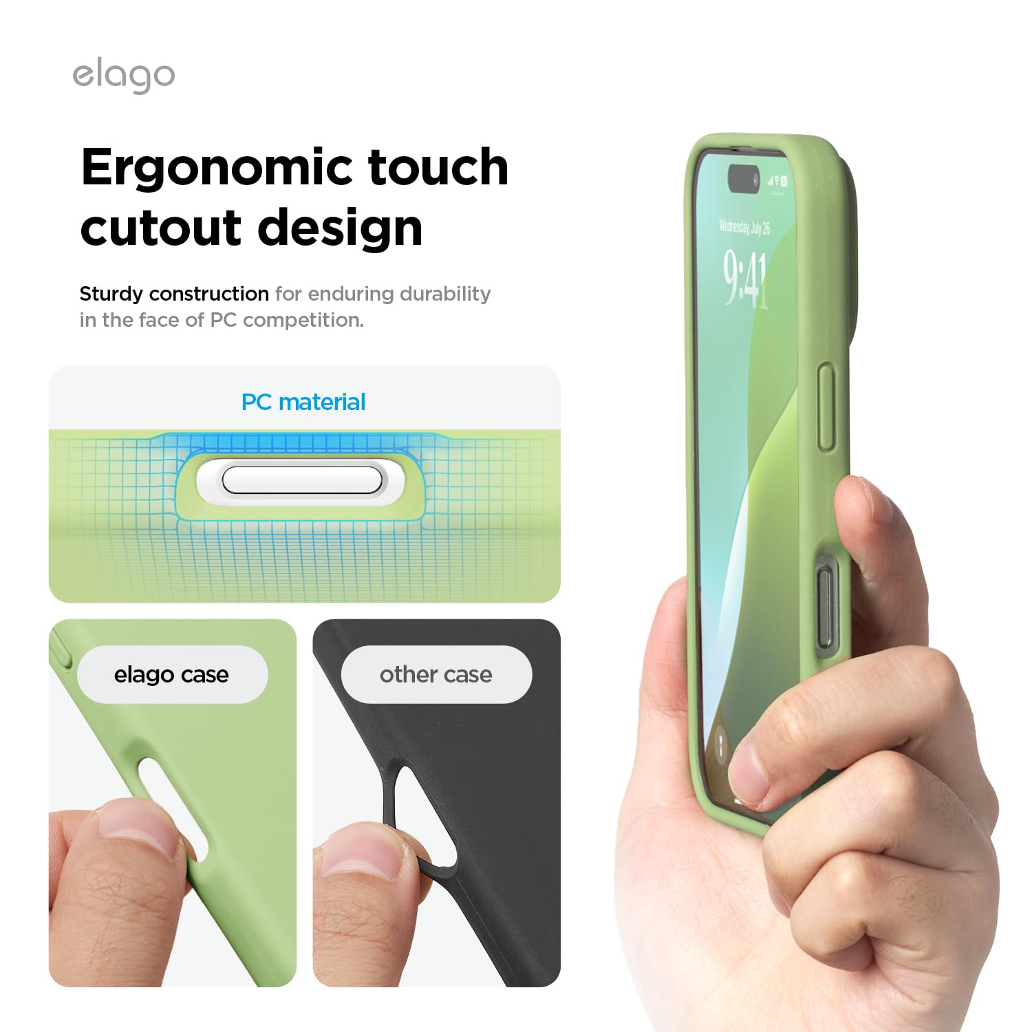 Foto 8 pulgar | Funda Para Teléfono Celago Compatible Con Iphone 16 Pro, Silicona, Color Verde - Venta Internacional.