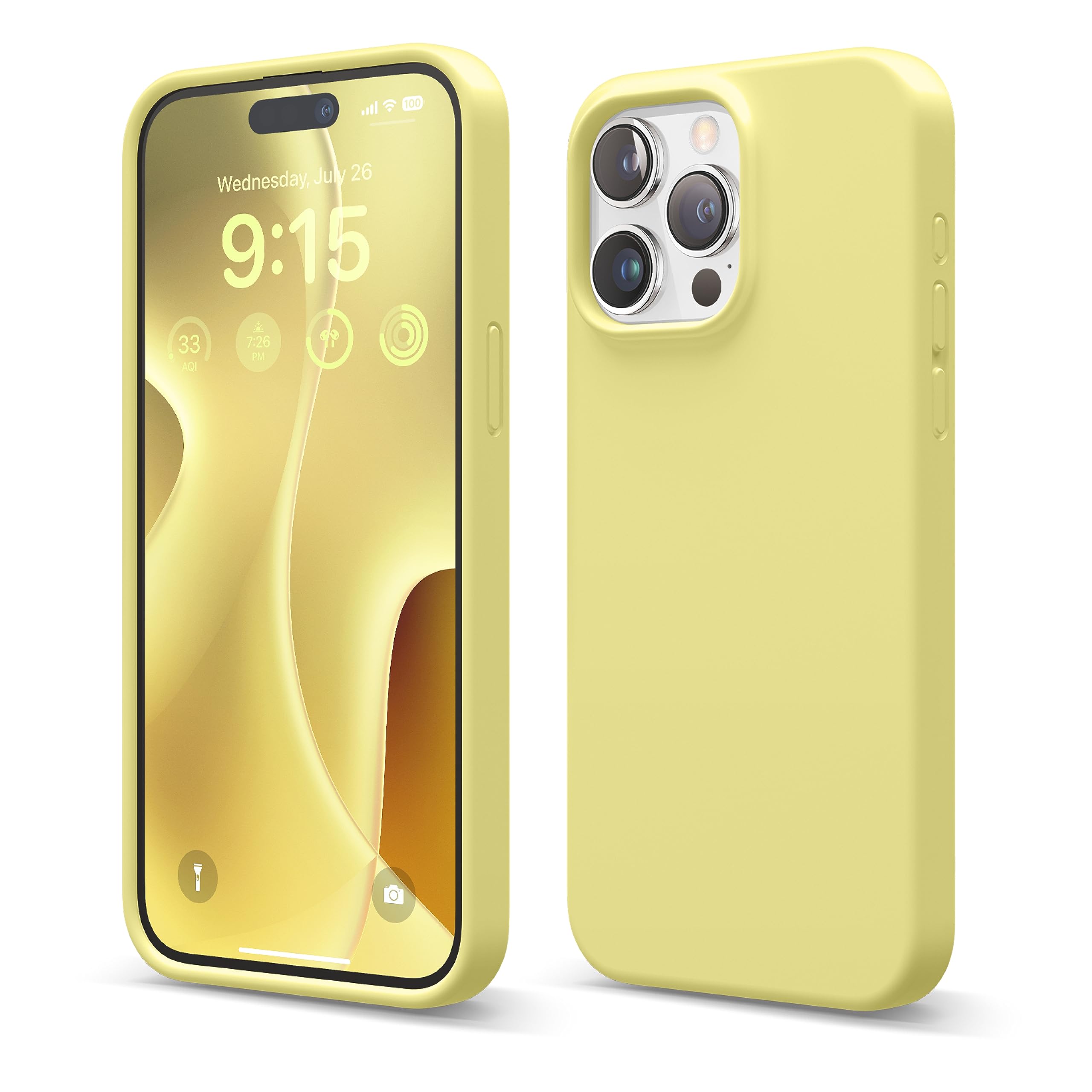 Foto 2 pulgar | Funda De Teléfono Elago Liquid Silicone Para Iphone 15 Pro Max, Color Amarillo - Venta Internacional.