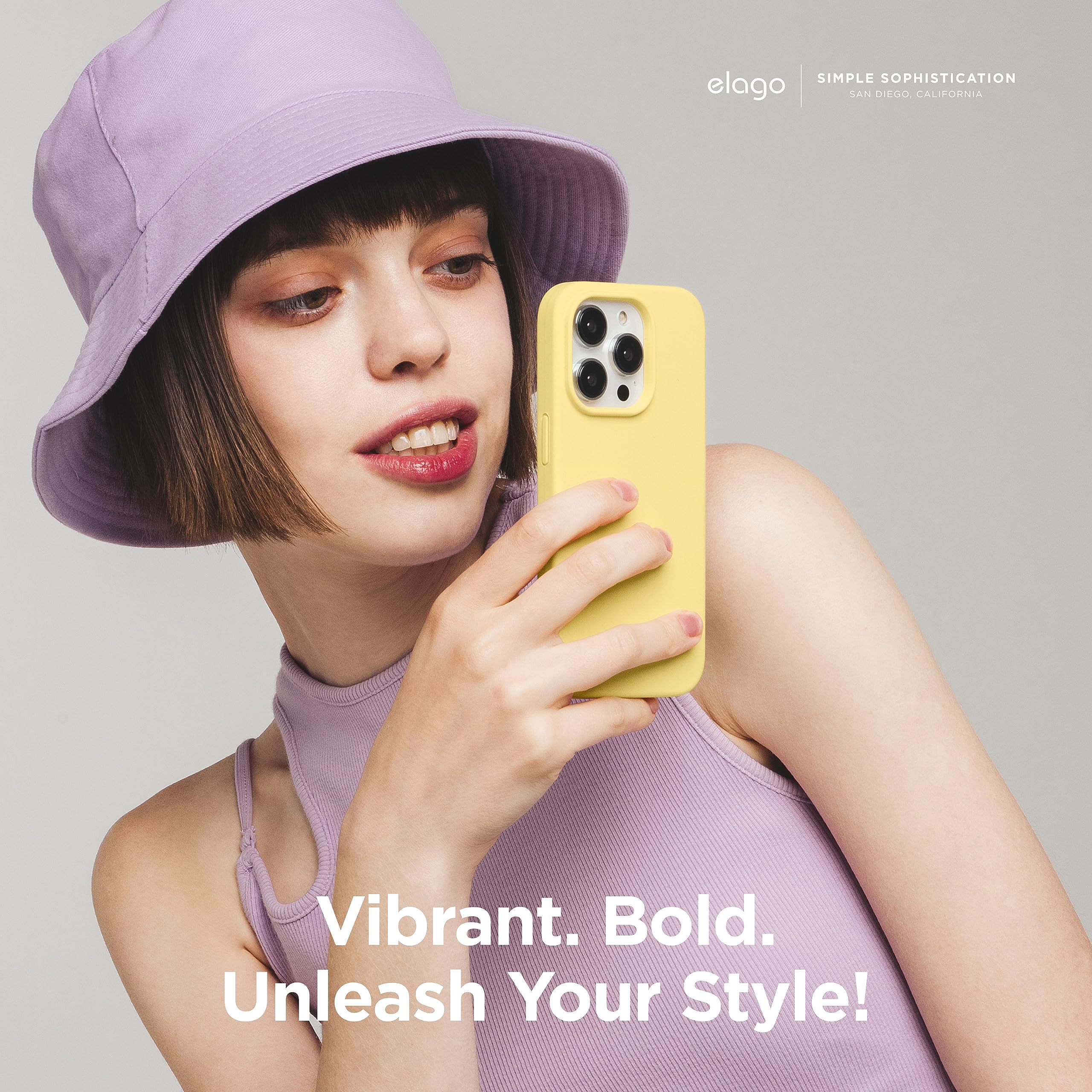 Foto 6 | Funda De Teléfono Elago Liquid Silicone Para Iphone 15 Pro Max, Color Amarillo - Venta Internacional.