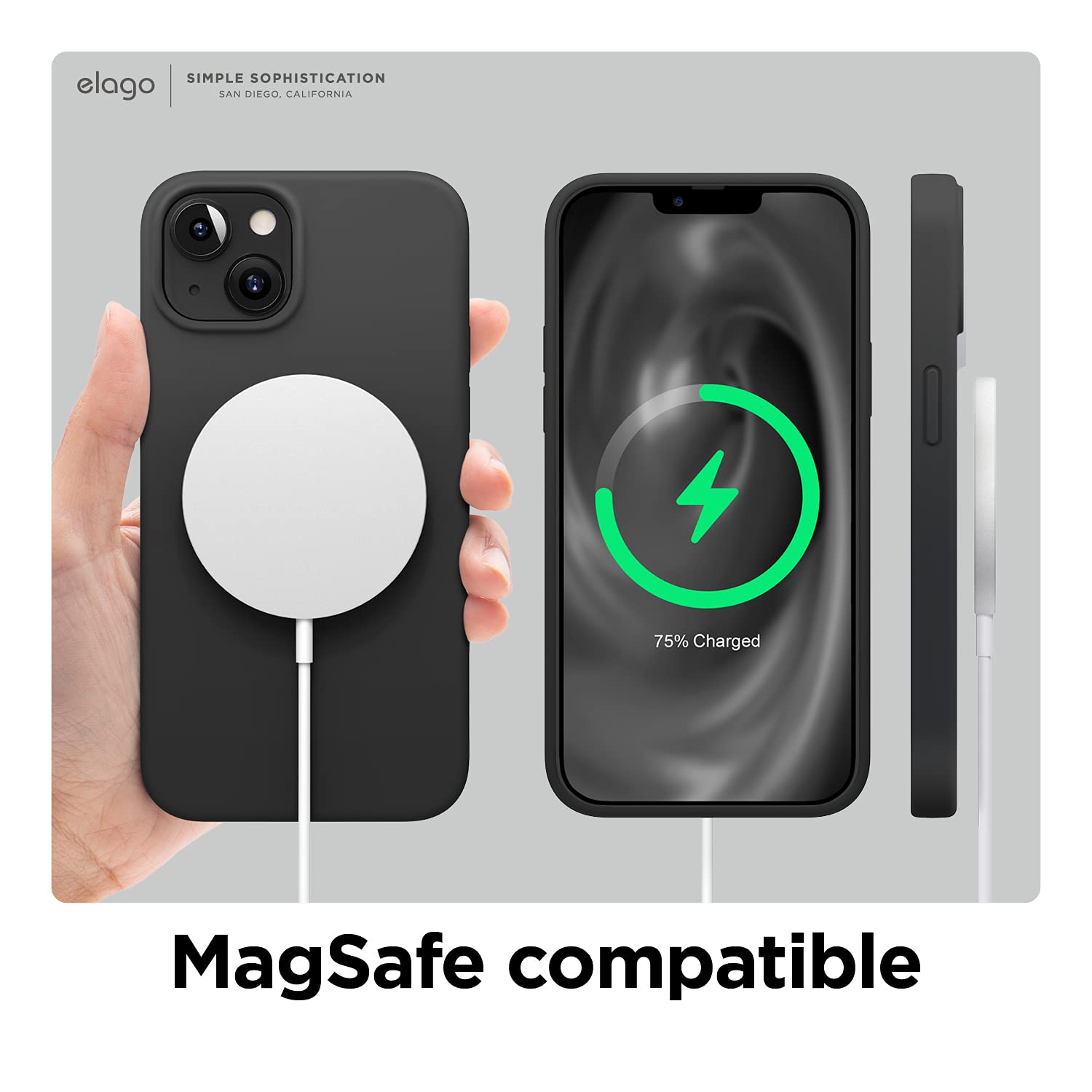 Foto 7 | Funda De Silicona Líquida Elago Para Iphone 13 De 6.1 Pulgadas, Negra - Venta Internacional.