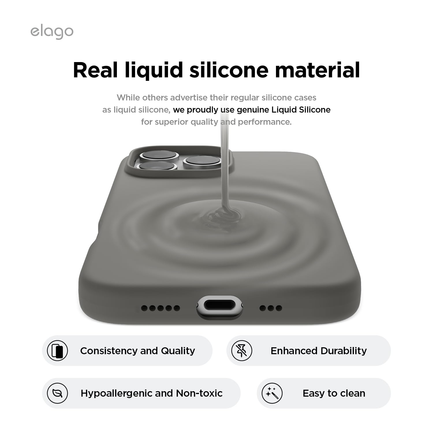 Foto 6 pulgar | Funda De Teléfono Elago Magnetic Silicone Para Iphone 16 Pro 6.3 - Venta Internacional.