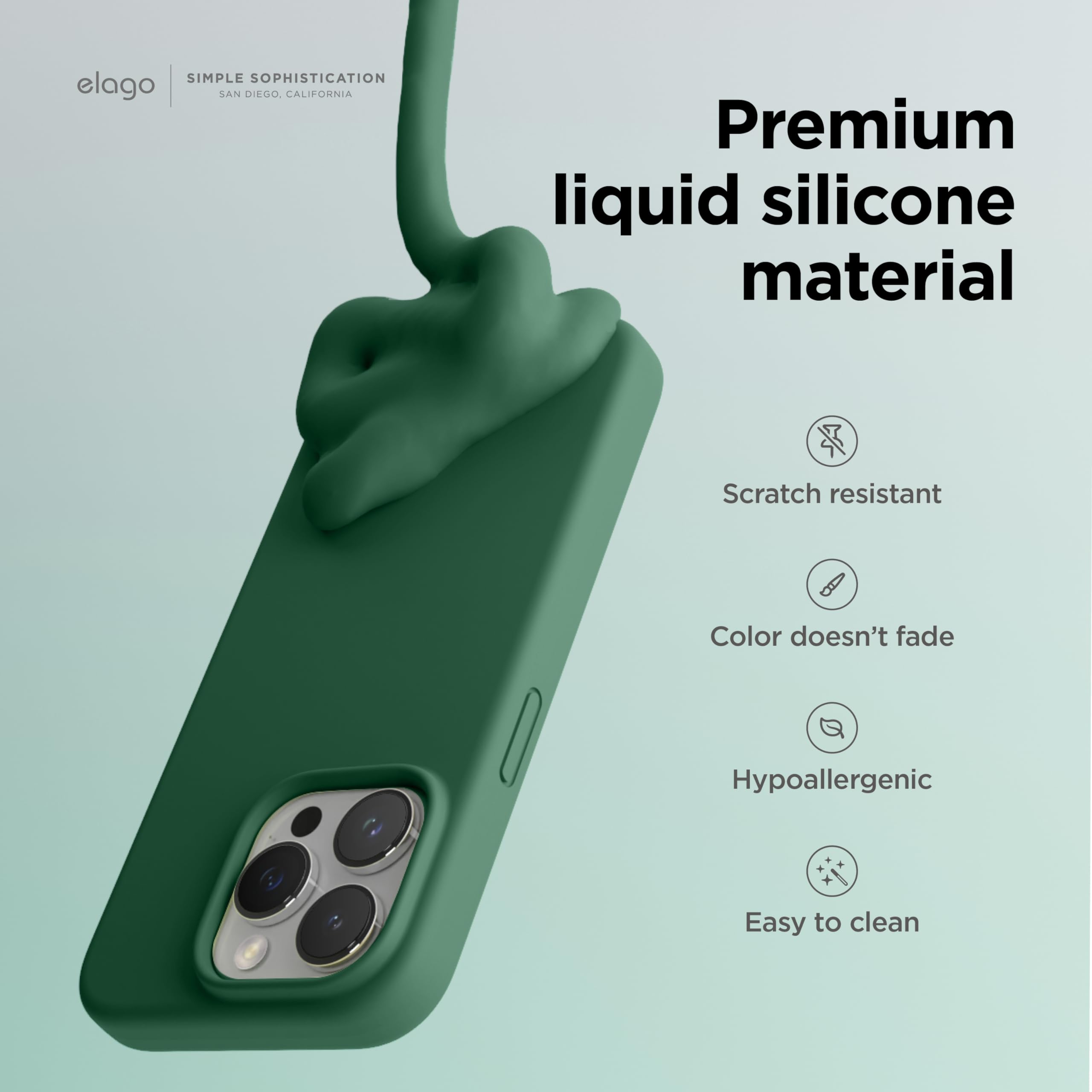 Foto 4 pulgar | Funda De Teléfono Elago Liquid Silicone Compatible Con Iphone 15 Pro Max - Venta Internacional.