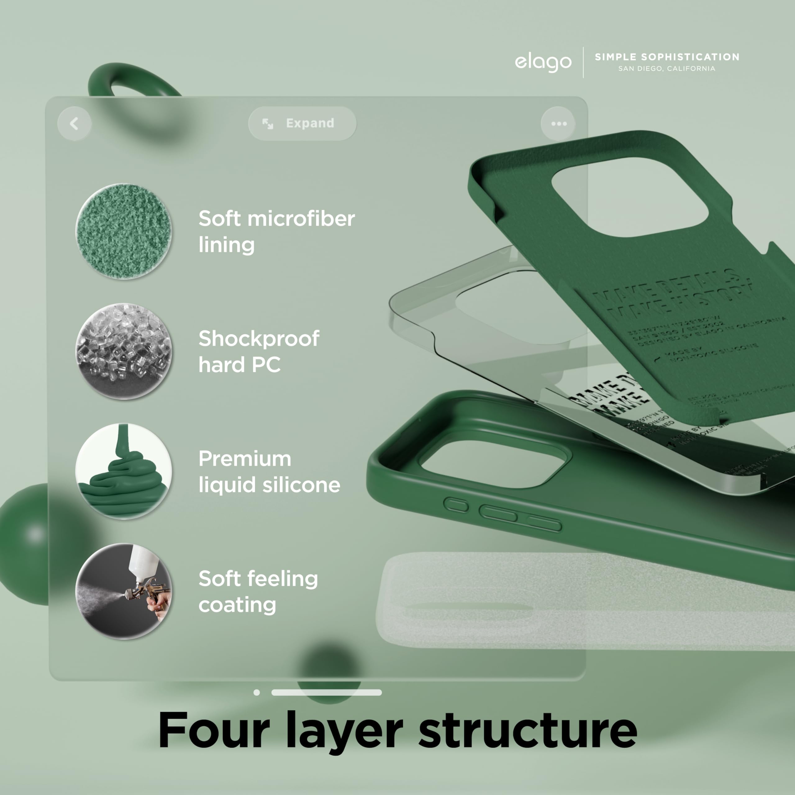 Foto 5 pulgar | Funda De Teléfono Elago Liquid Silicone Compatible Con Iphone 15 Pro Max - Venta Internacional.