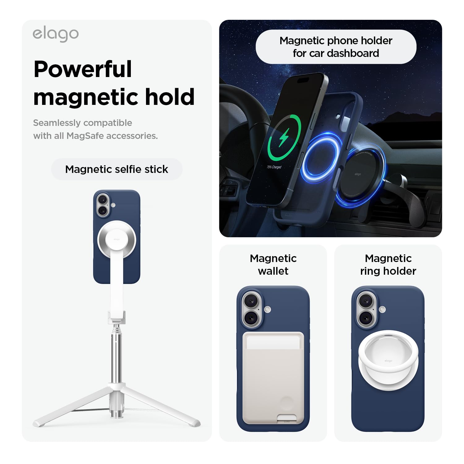 Foto 4 | Funda De Teléfono Elago Magnetic Silicone Para Iphone 16 6.1 - Venta Internacional.