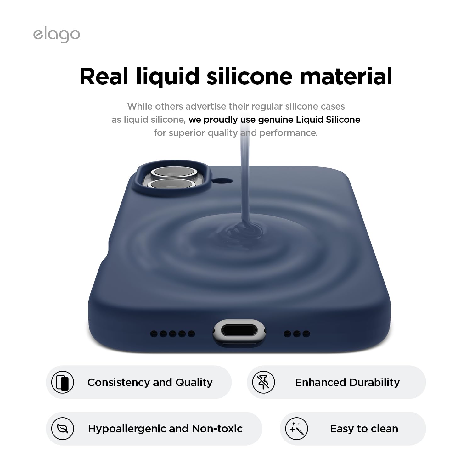 Foto 6 pulgar | Funda De Teléfono Elago Magnetic Silicone Para Iphone 16 6.1 - Venta Internacional.