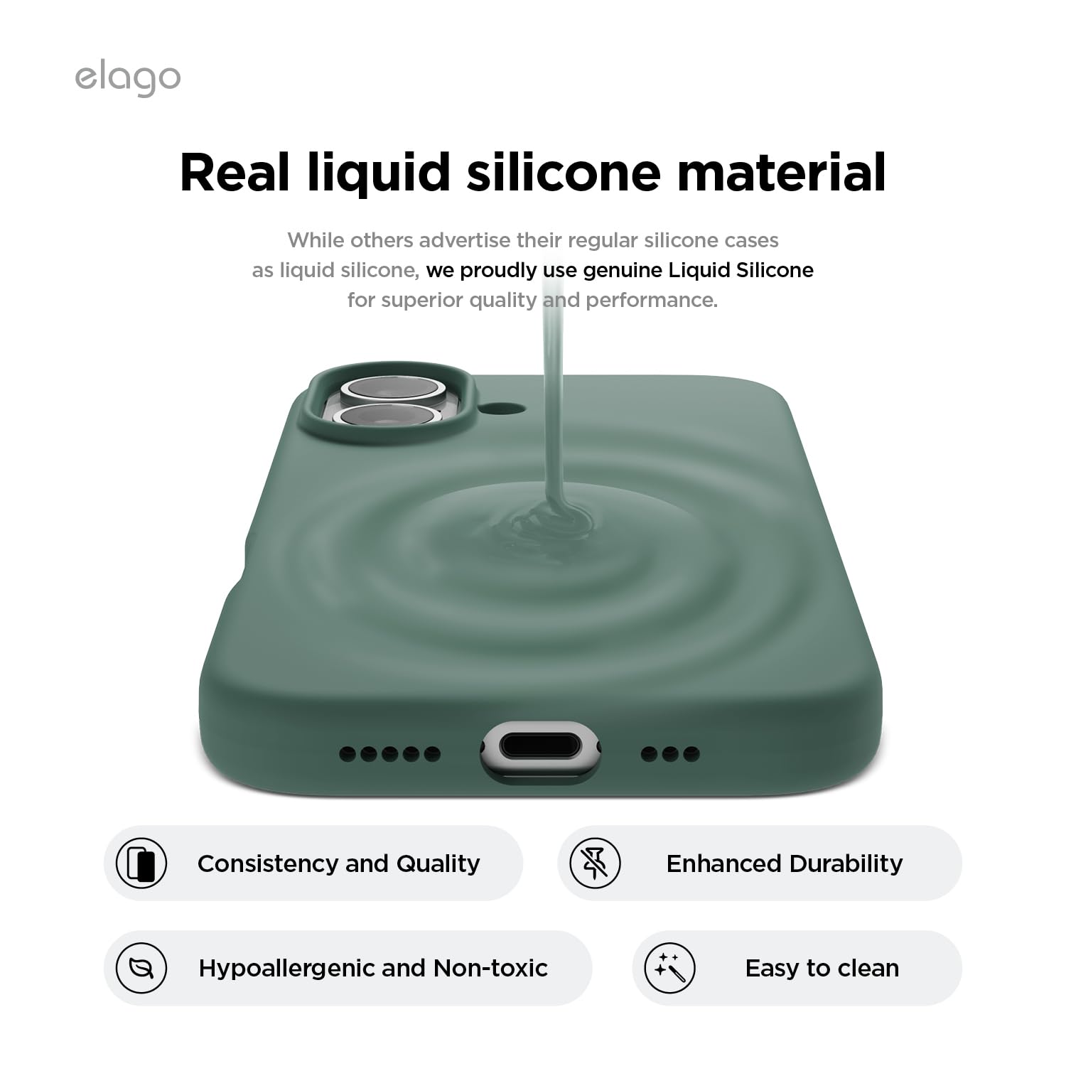 Foto 4 pulgar | Funda De Teléfono Elago Compatible Con Iphone 16 Plus De Silicona - Venta Internacional.