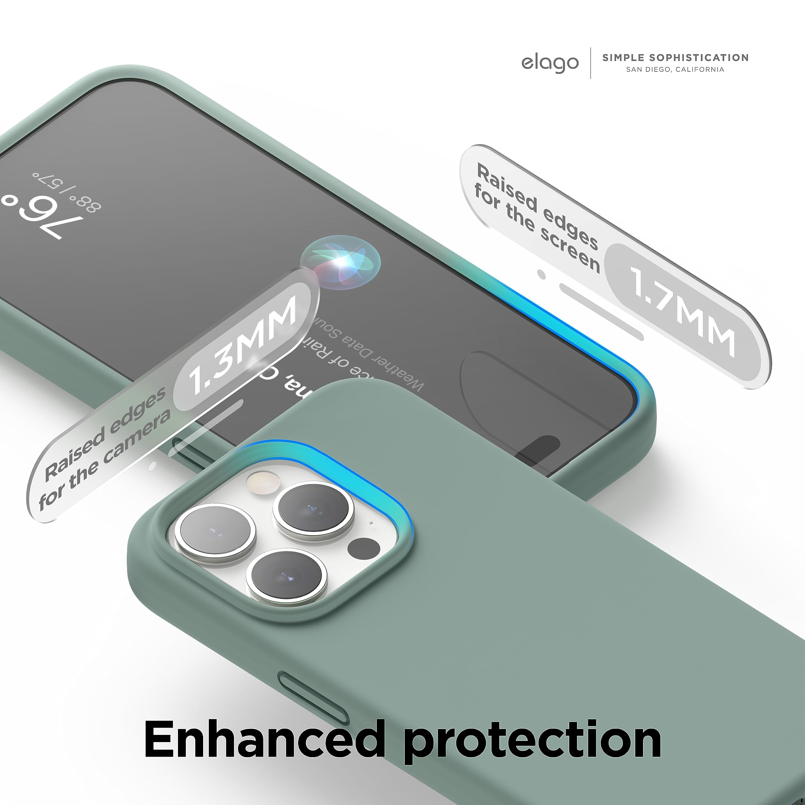 Foto 6 pulgar | Funda Elago Liquid Silicone Para Iphone 15 Pro Max Midnight Gr - Venta Internacional.