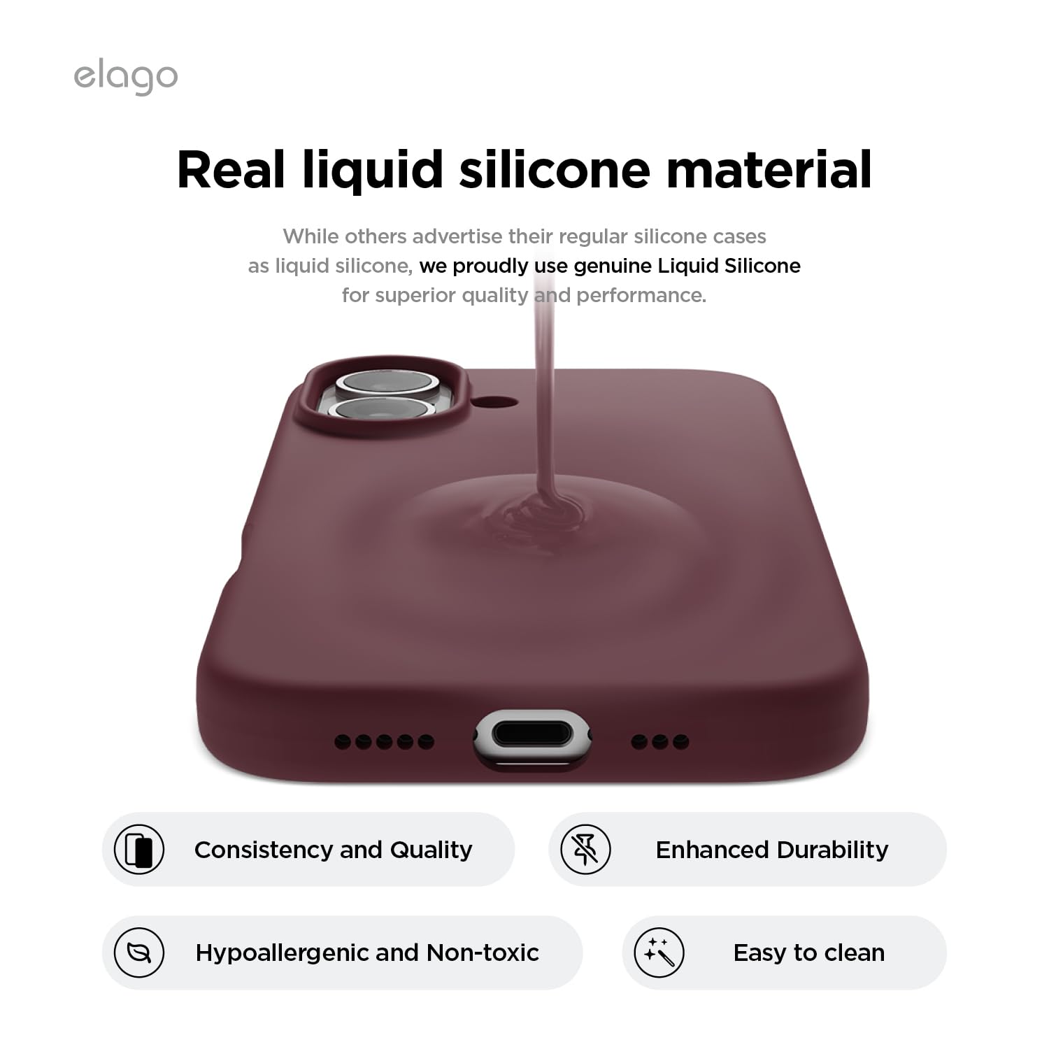 Foto 4 pulgar | Funda De Teléfono Elago Compatible Con Iphone 16 Plus De Silicona - Venta Internacional.