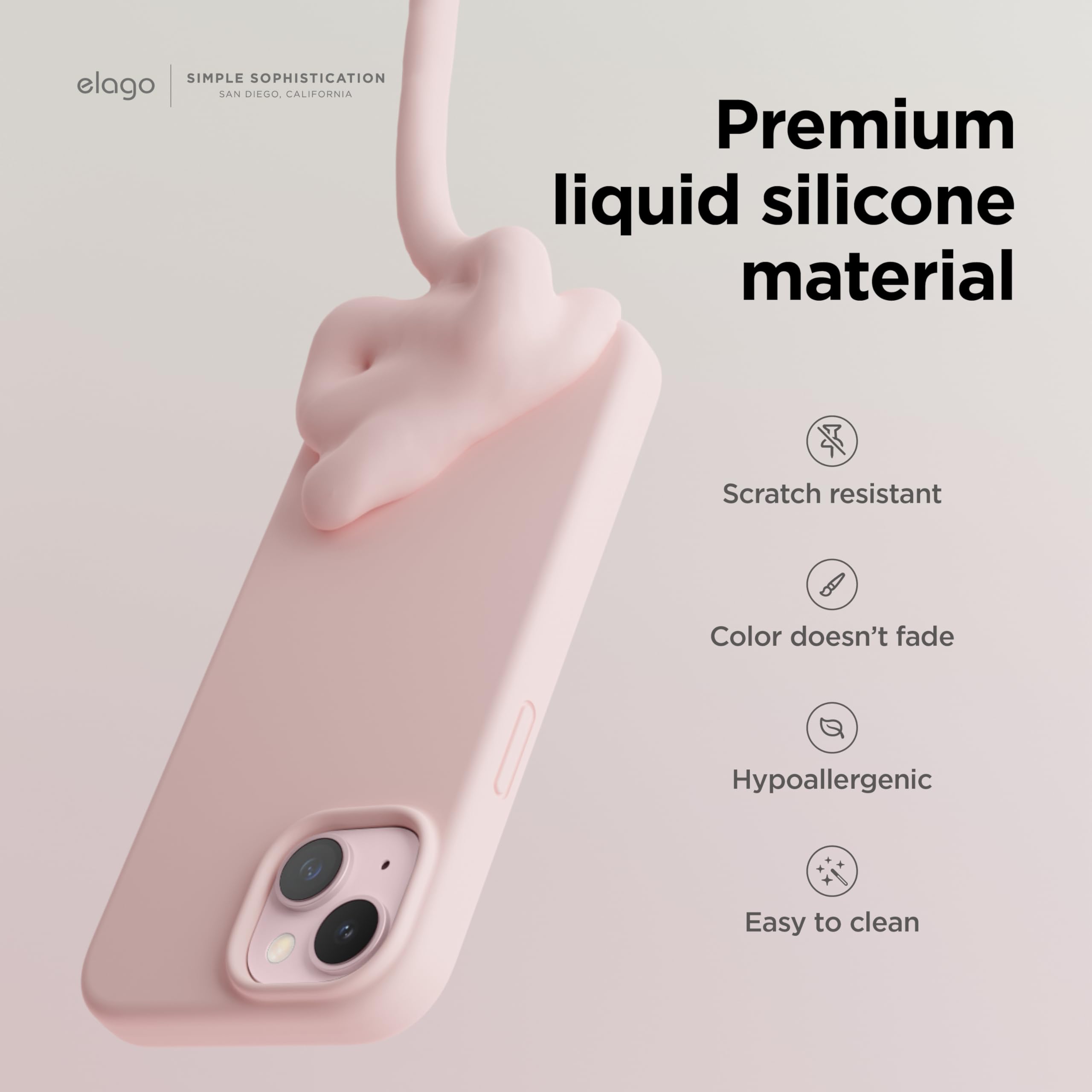 Foto 4 pulgar | Funda De Teléfono Elago Compatible Con Iphone 15 De Silicona Líquida - Venta Internacional.