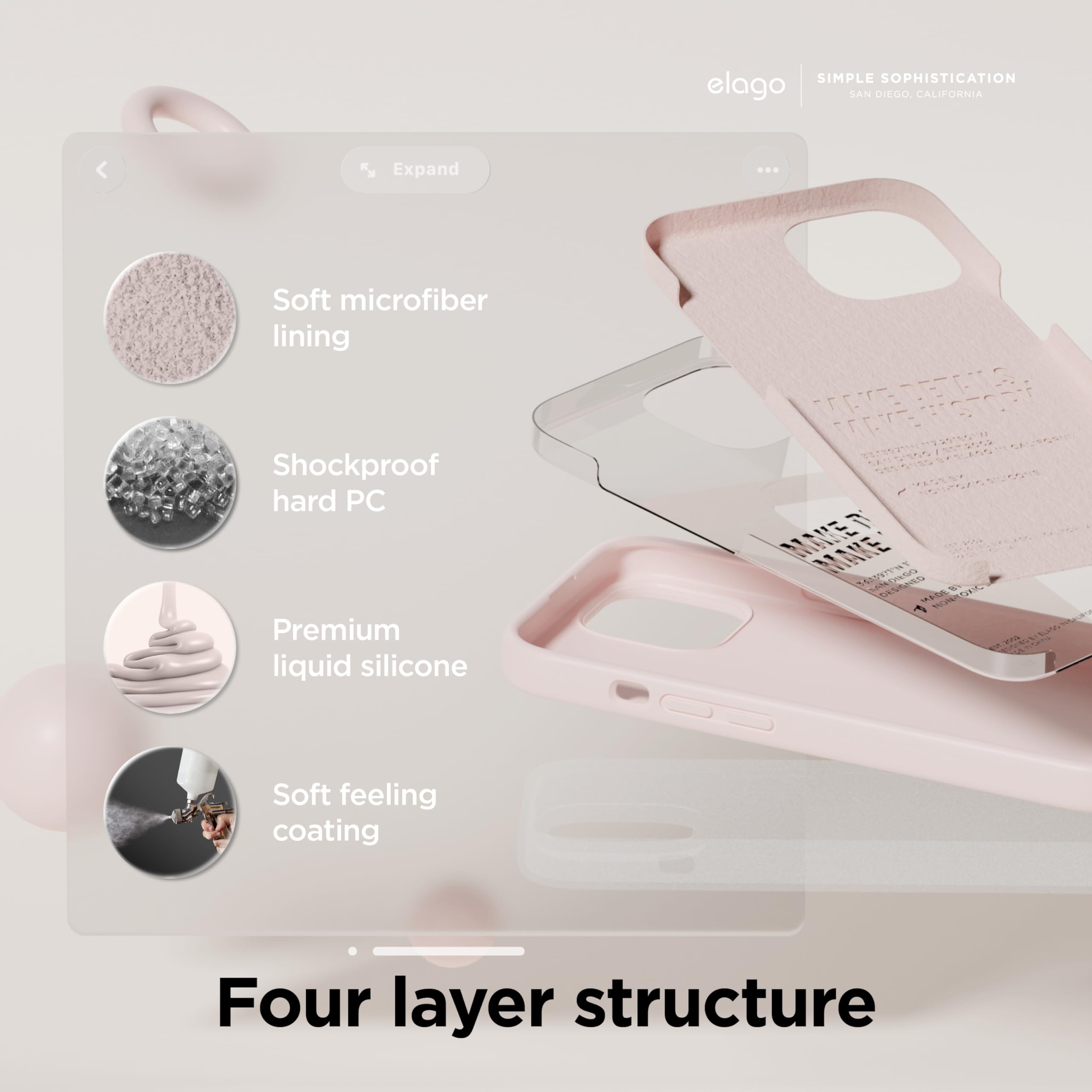 Foto 5 pulgar | Funda De Teléfono Elago Compatible Con Iphone 15 De Silicona Líquida - Venta Internacional.