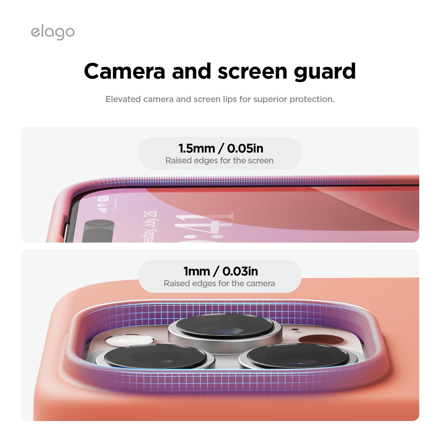 Foto 5 | Funda De Teléfono Elago Compatible Con Iphone 16 Pro Max Salmon - Venta Internacional.