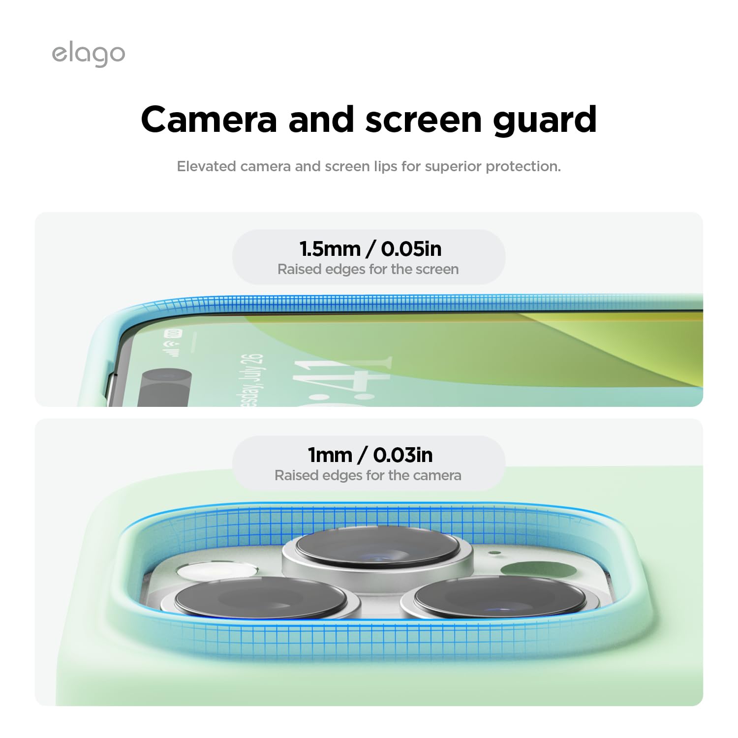 Foto 6 pulgar | Funda De Teléfono Elago Compatible Con Iphone 16 Pro Max Soft Mint - Venta Internacional.
