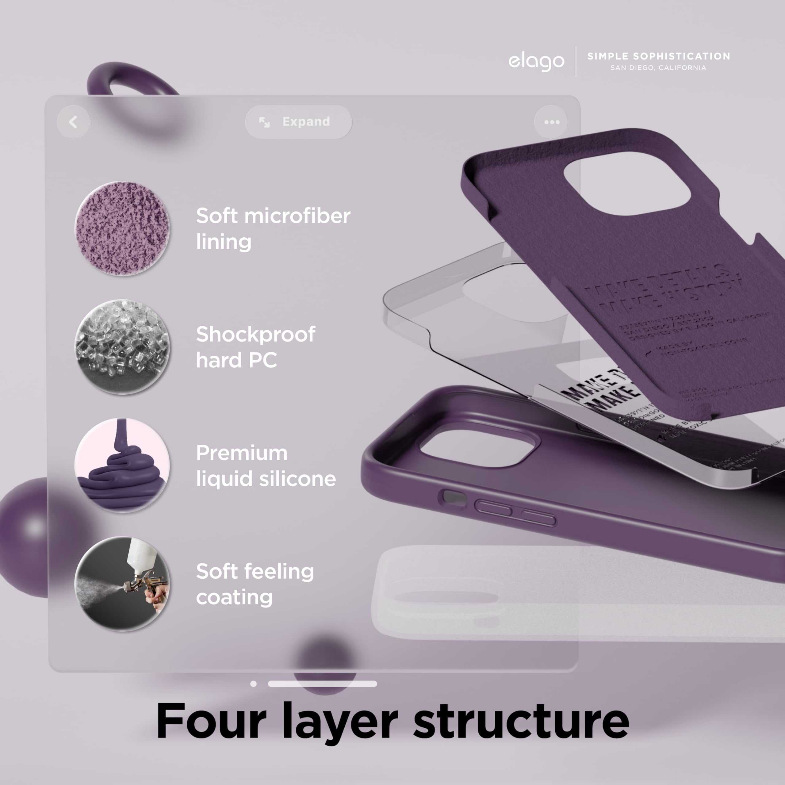 Foto 5 pulgar | Funda De Teléfono Elago Compatible Con Iphone 15 De Silicona Líquida - Venta Internacional.