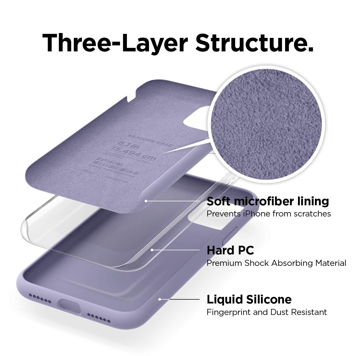 Foto 5 pulgar | Funda De Teléfono Elago Compatible Con Iphone 11 De Silicona Líquida - Venta Internacional.
