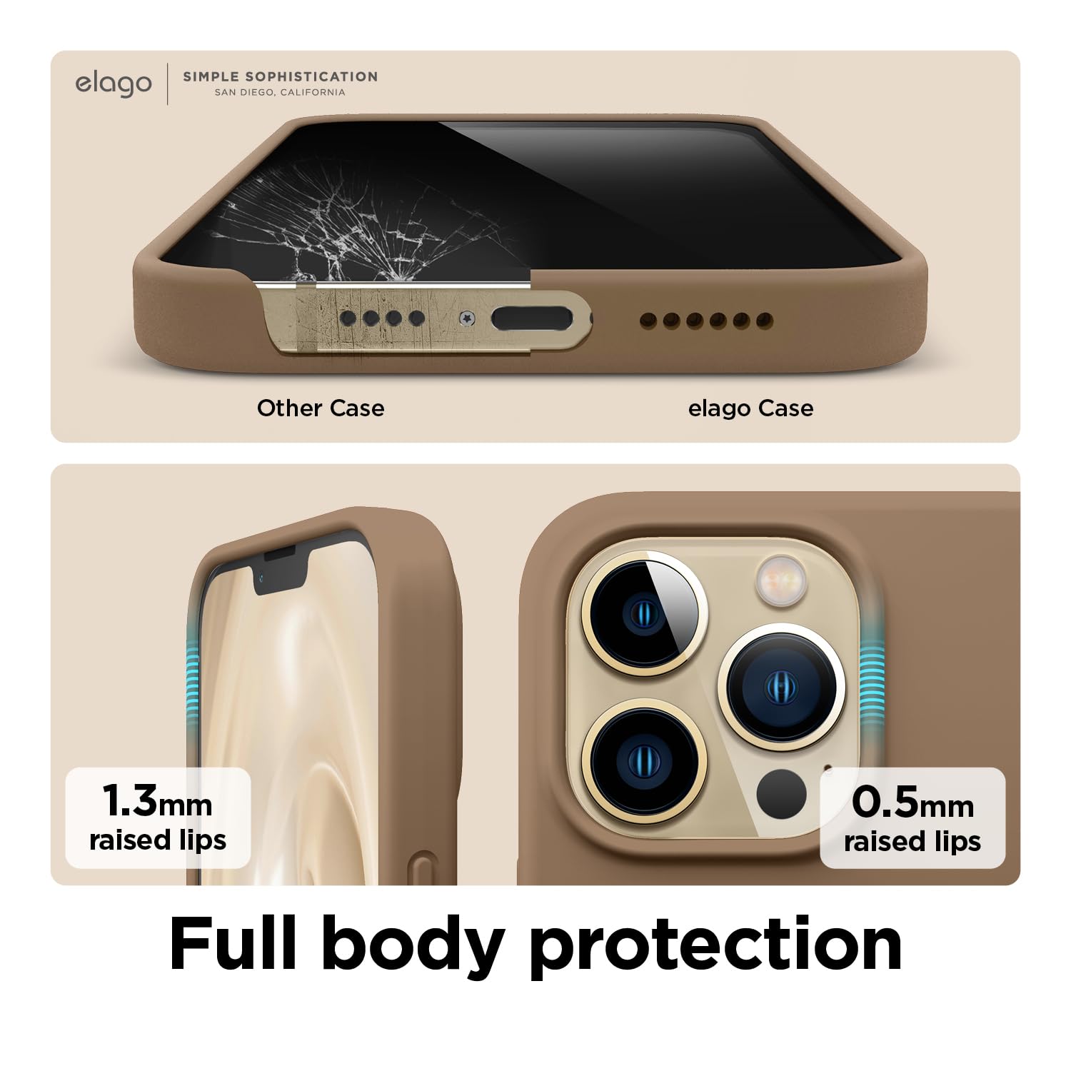 Foto 5 | Funda Elago Liquid Silicone Para Iphone 13 Pro Max (6.7 Pulgadas), Color Marrón - Venta Internacional.