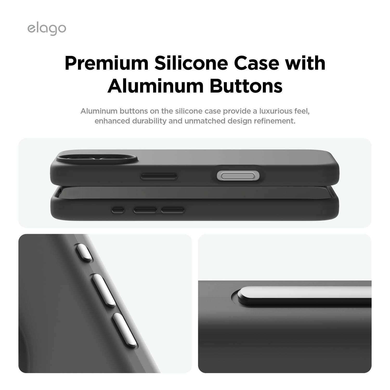 Foto 4 pulgar | Funda De Silicona Magnética Elago Para Iphone 16 Plus Negra - Venta Internacional.
