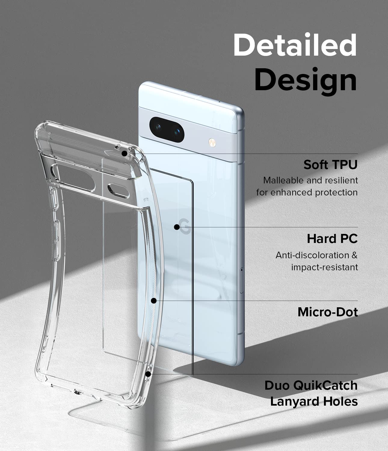 Foto 7 | Funda De Teléfono Ringke Fusion A Prueba De Golpes Para Google Pixel 7a - Venta Internacional.
