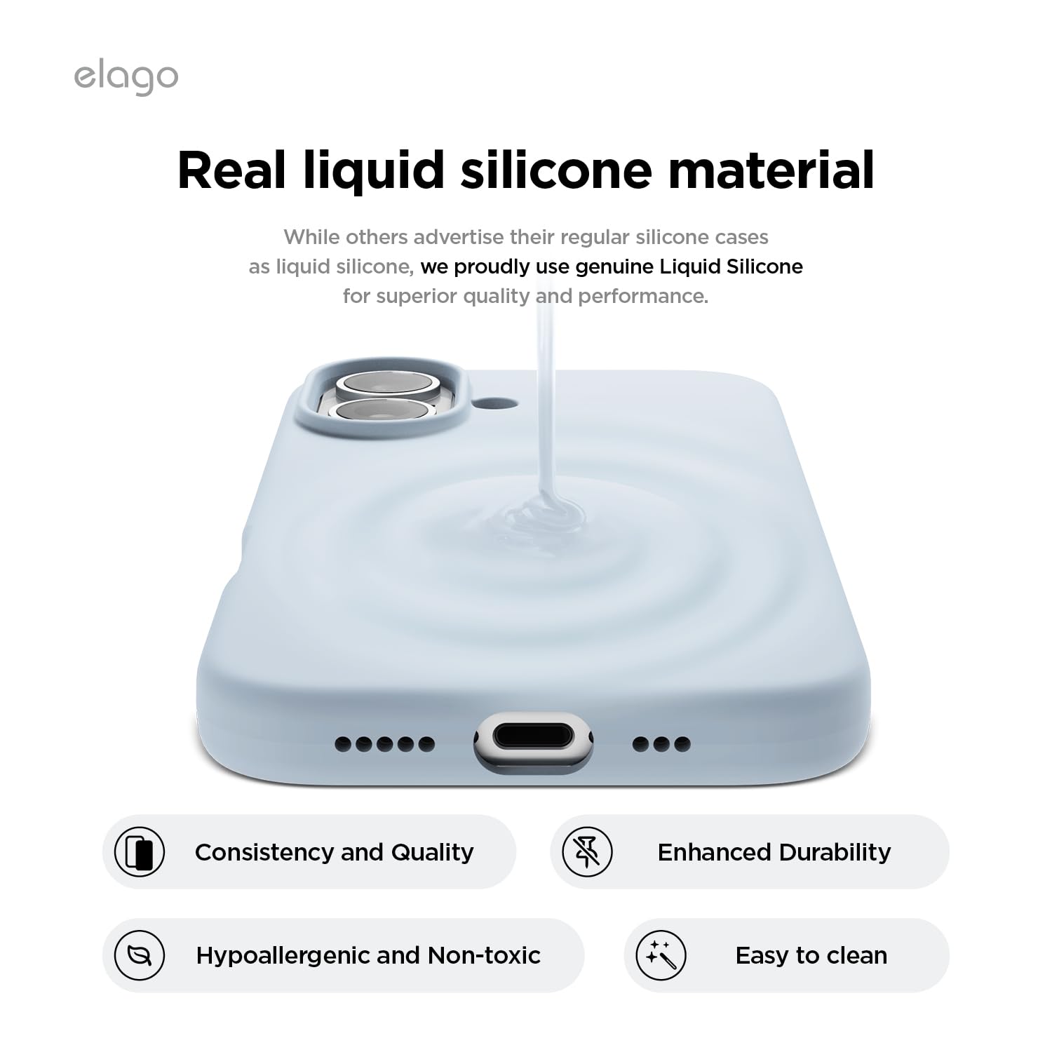 Foto 6 pulgar | Funda De Teléfono Elago Magnetic Silicone Para Iphone 16 Plus 6.7 - Venta Internacional.