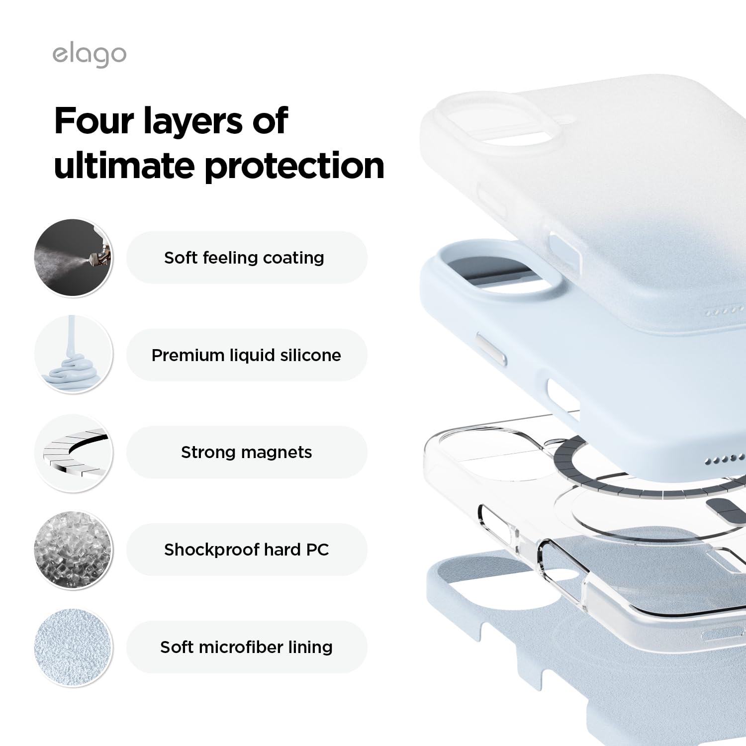 Foto 7 pulgar | Funda De Teléfono Elago Magnetic Silicone Para Iphone 16 Plus 6.7 - Venta Internacional.