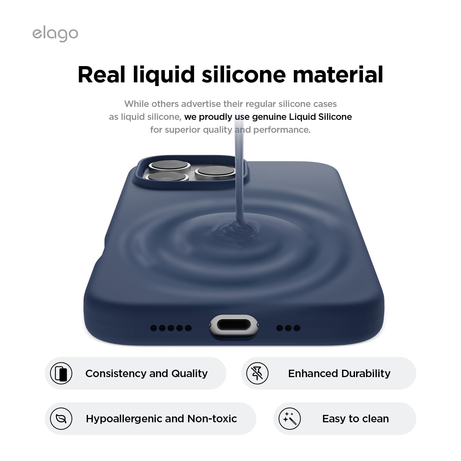 Foto 5 | Funda De Teléfono Elago Magnetic Silicone Para Iphone 16 Pro 6.3 - Venta Internacional.
