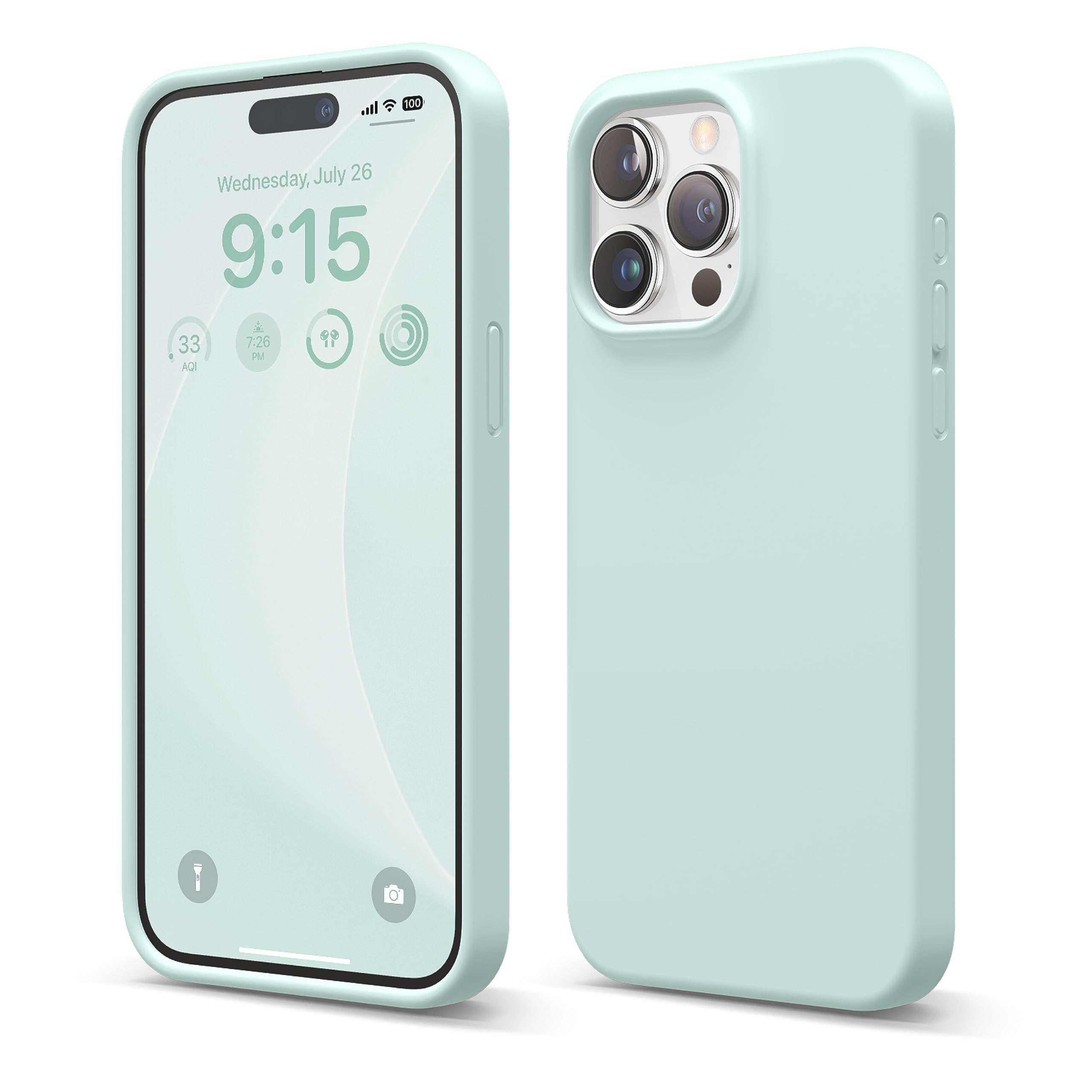 Foto 2 pulgar | Funda De Teléfono Elago Liquid Silicone Para Iphone 15 Pro Max Mint - Venta Internacional.