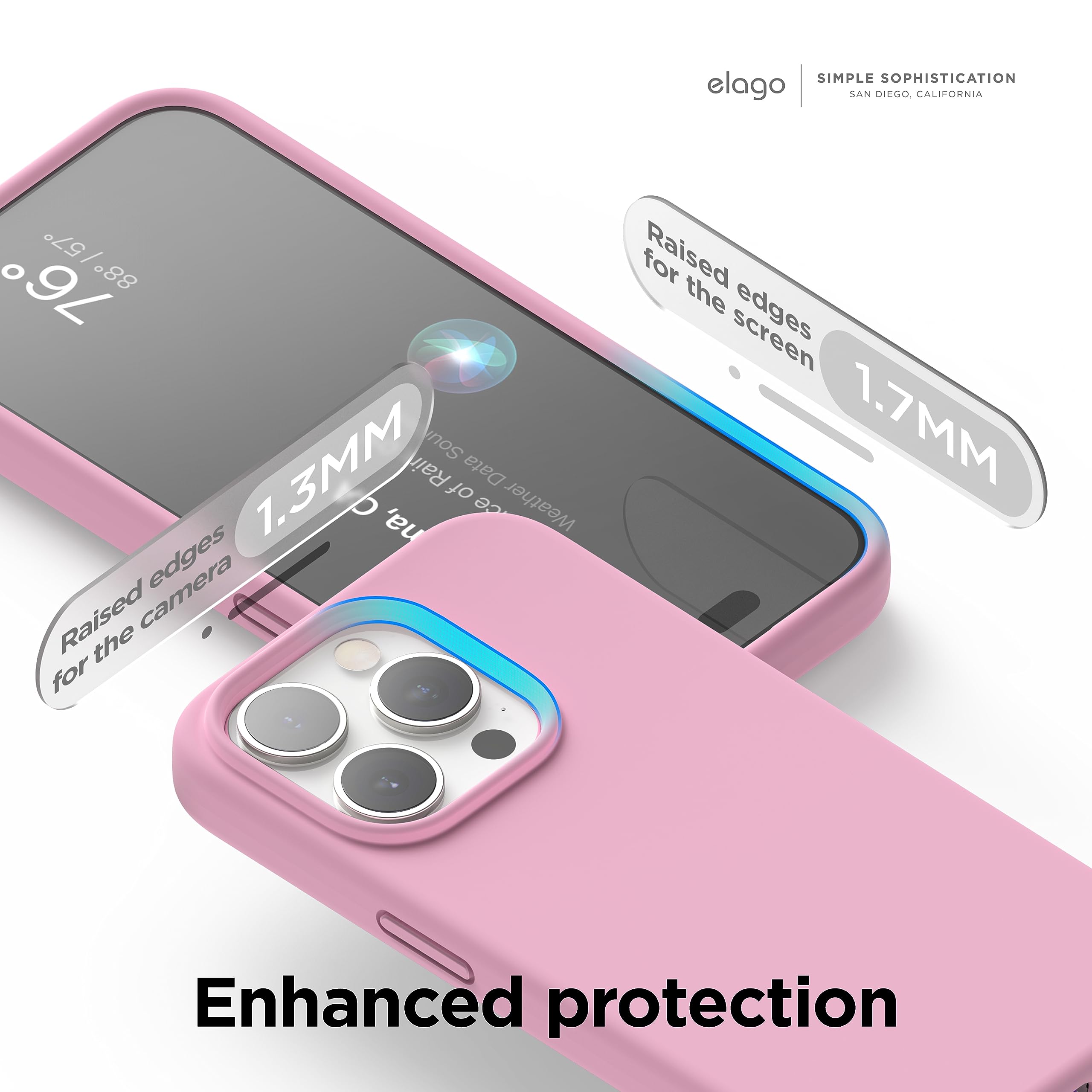 Foto 6 pulgar | Funda De Silicona Líquida Elago Para Iphone 15 Pro Max, Color Rosa Intenso - Venta Internacional.