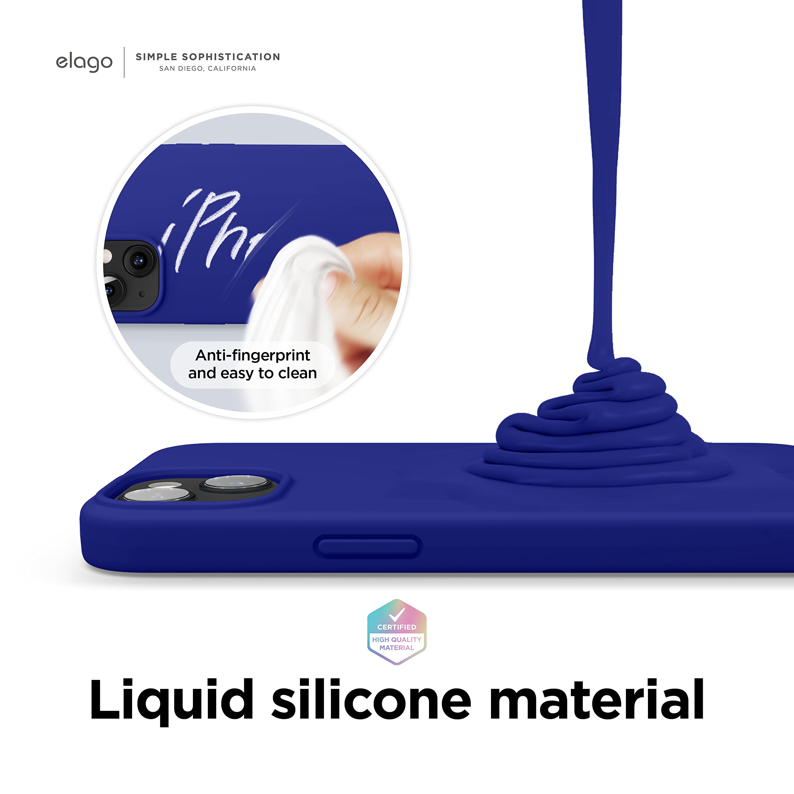 Foto 4 pulgar | Funda Elago Liquid Silicone Compatible Con Iphone 13 De 6.1 Pulgadas, Color Azul - Venta Internacional.