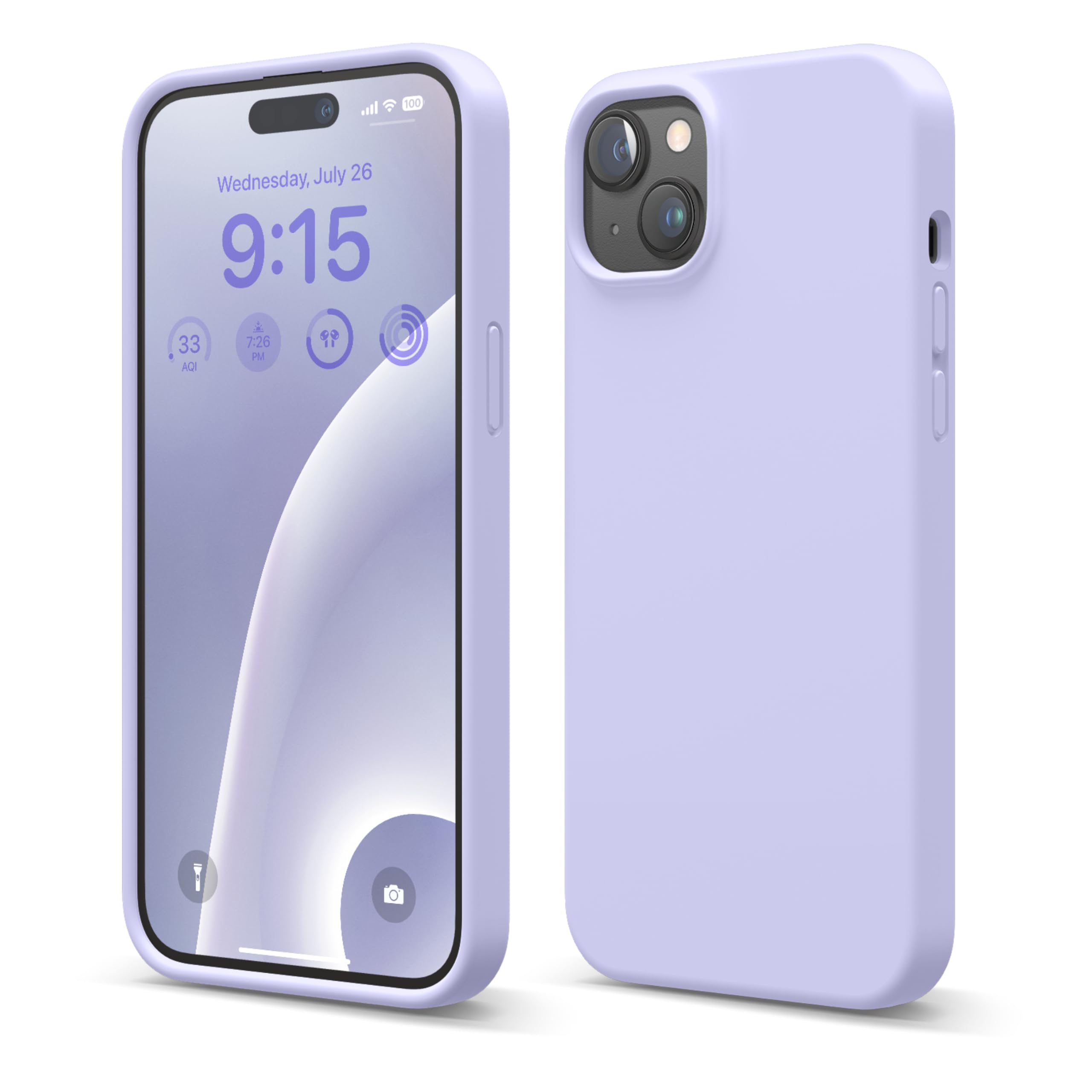 Foto 2 pulgar | Funda Elago Liquid Silicone Para Iphone 15 Plus, Color Morado - Venta Internacional.