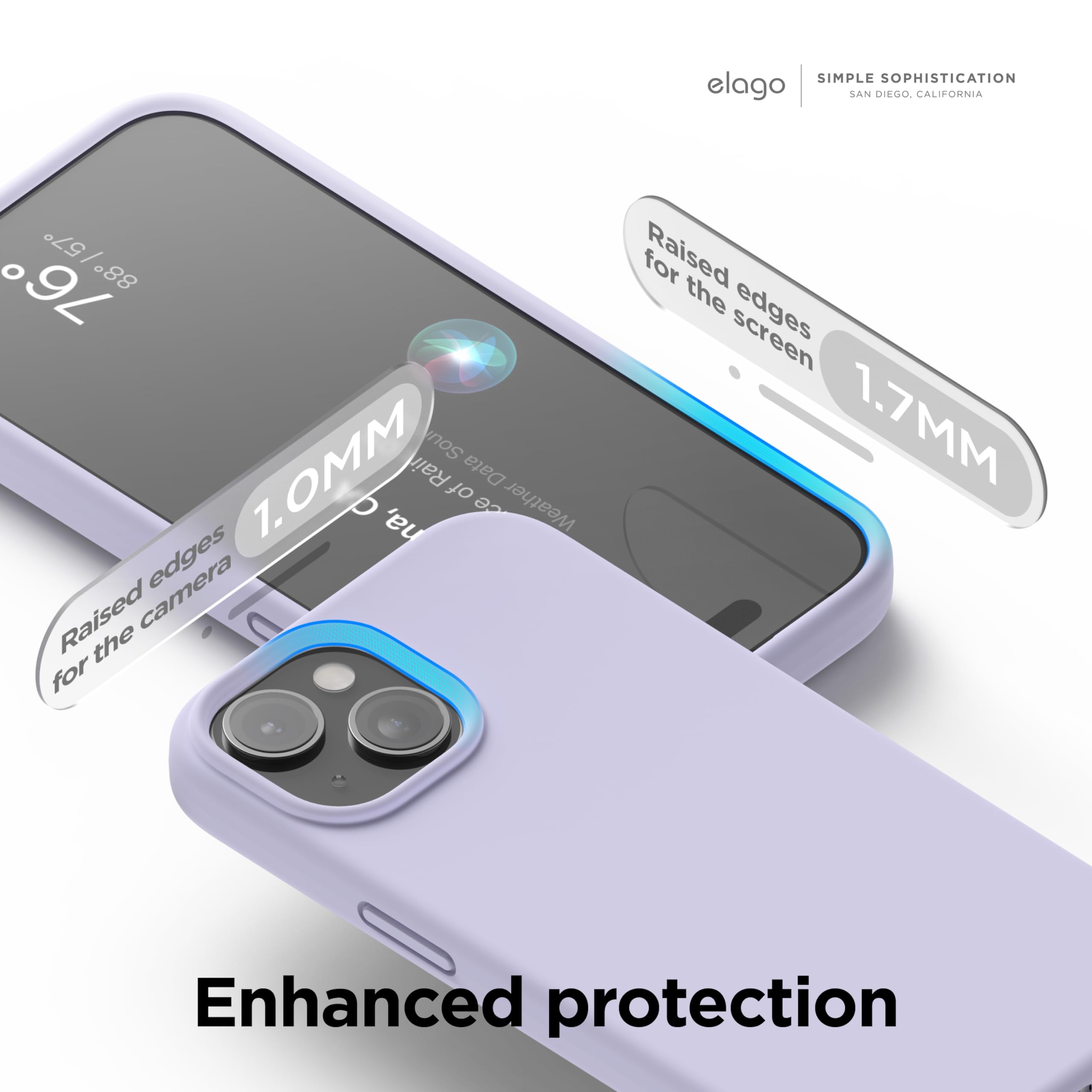Foto 5 | Funda Elago Liquid Silicone Para Iphone 15 Plus, Color Morado - Venta Internacional.