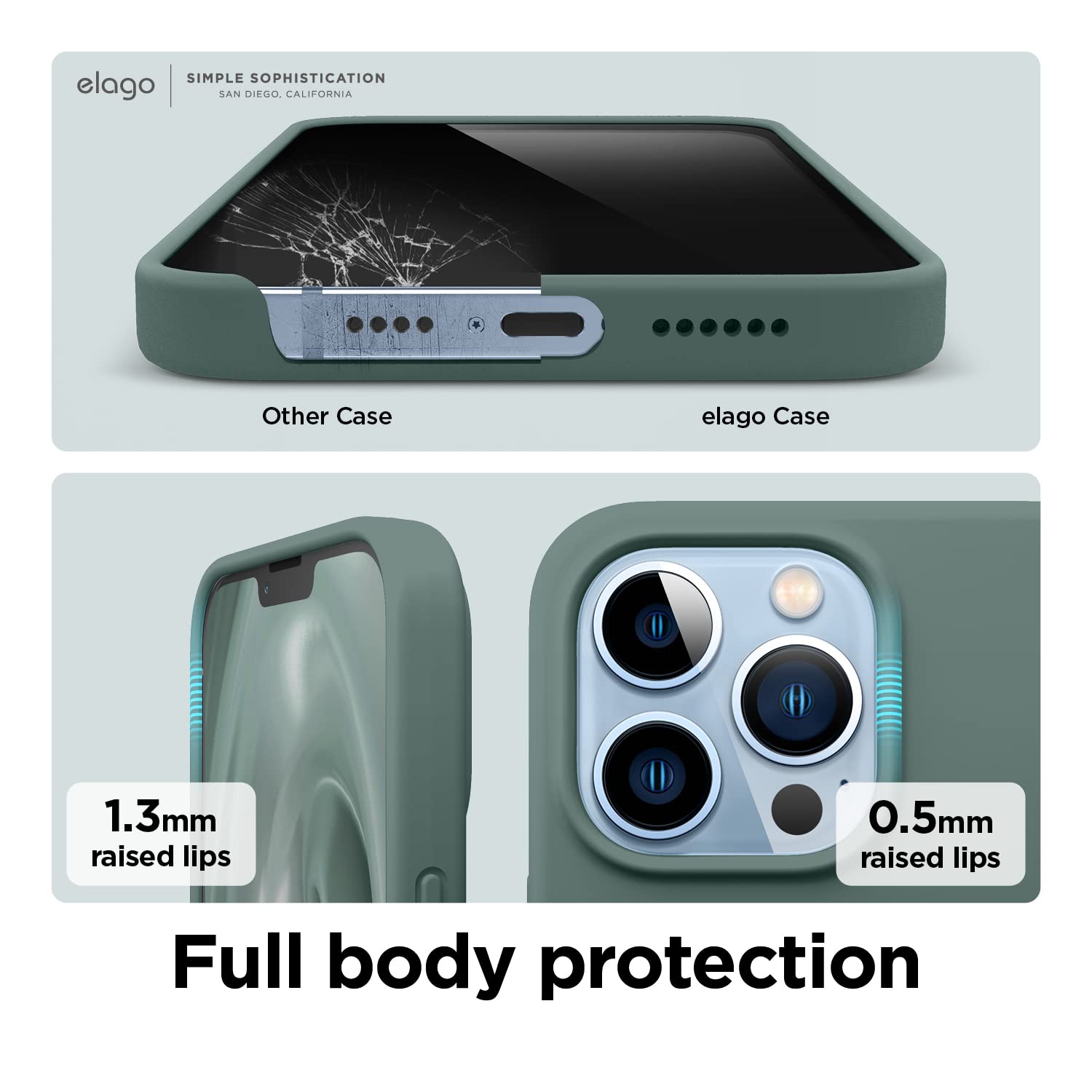Foto 5 | Funda Protectora Elago Liquid Silicone Para Iphone 13 Pro Max - Venta Internacional.