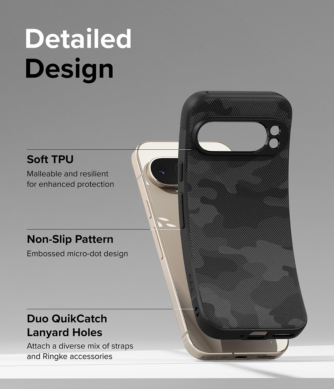 Foto 8 pulgar | Funda De Teléfono Ringke Onyx Camo Black Para Google Pixel 9 Pro Xl - Venta Internacional.